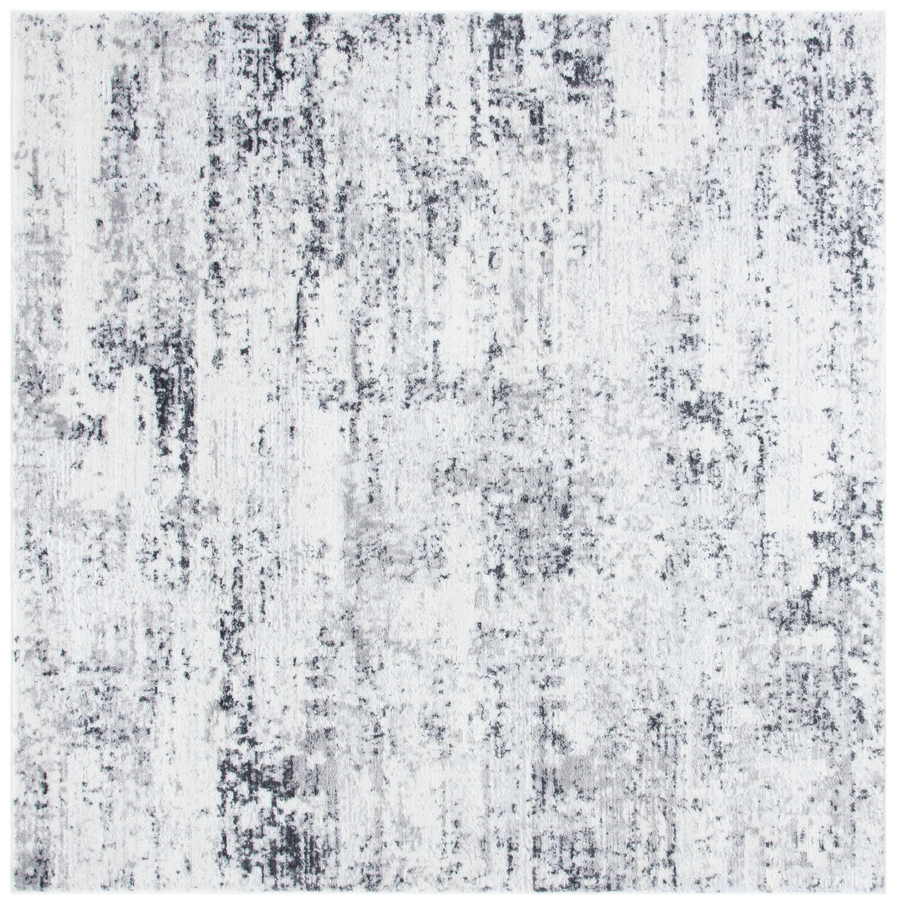 Amelia ALA700 Power Loomed Area Rug - Ivory/Grey - 6'7"x6'7" - Safavieh.