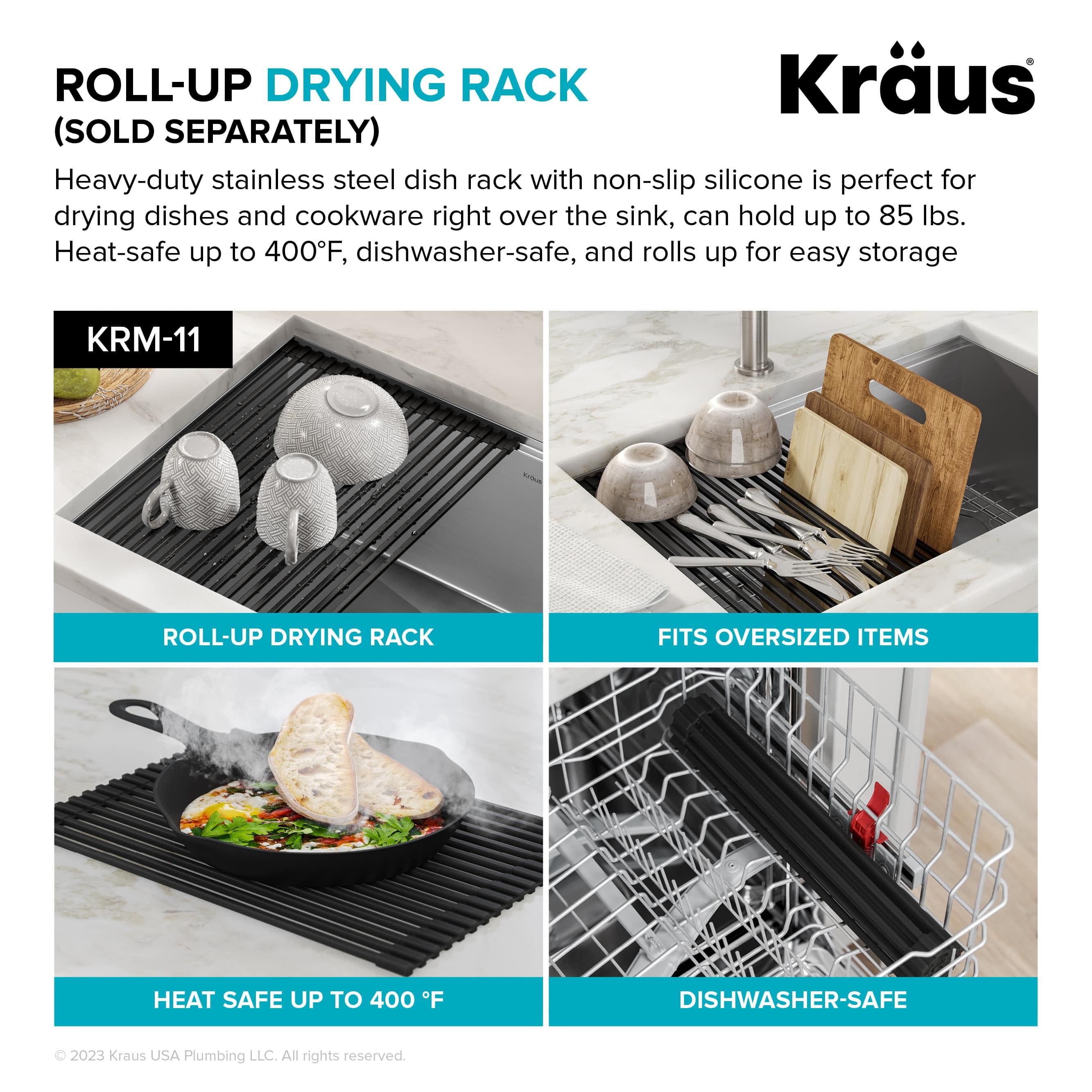 KRAUS Bellucci Granite Composite Workstation Drop-In Top Mount Single Bowl Kitchen Sink with Accessories