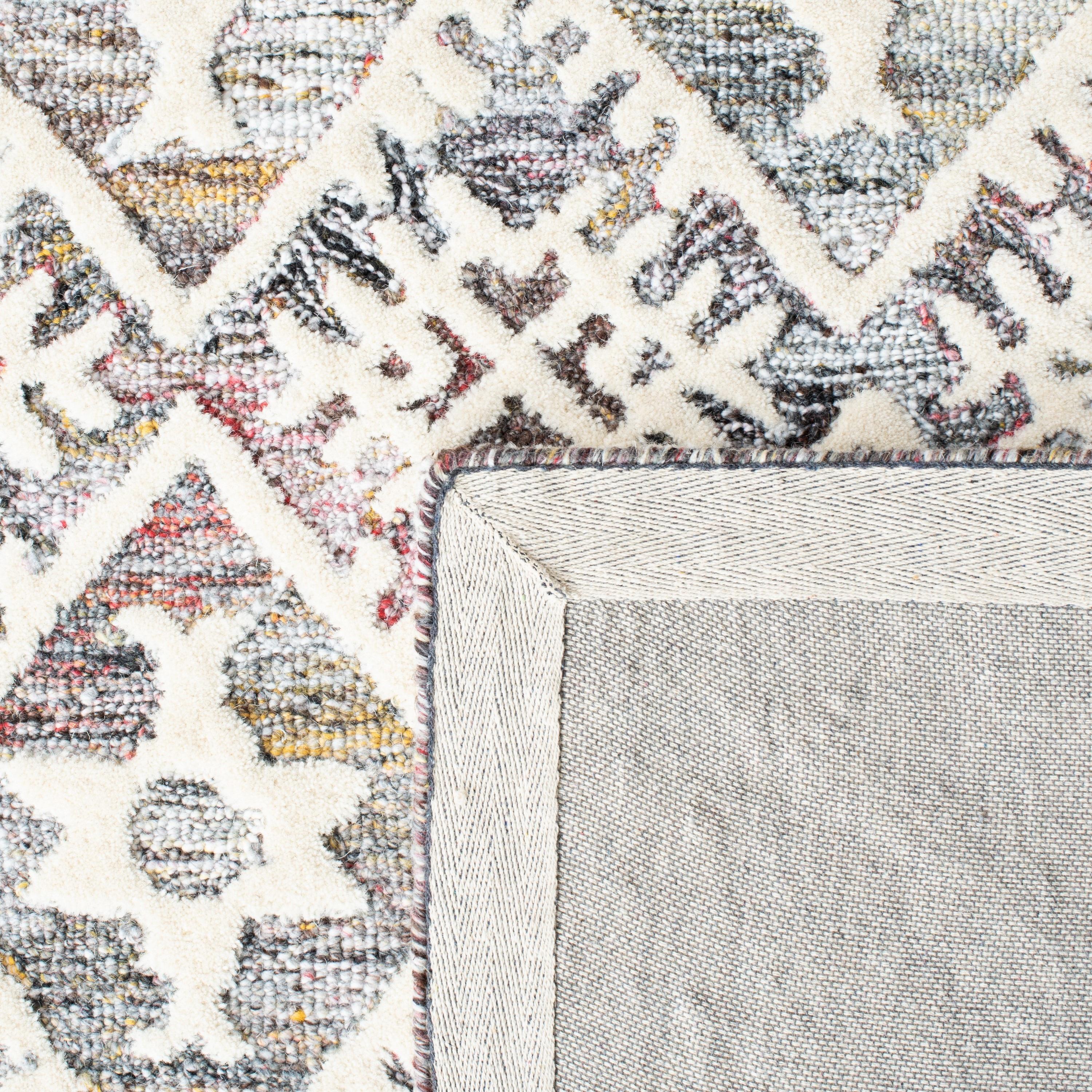 Roslyn ROS803 Hand Tufted Area Rug - Red/Ivory - 3'x5' - Safavieh.