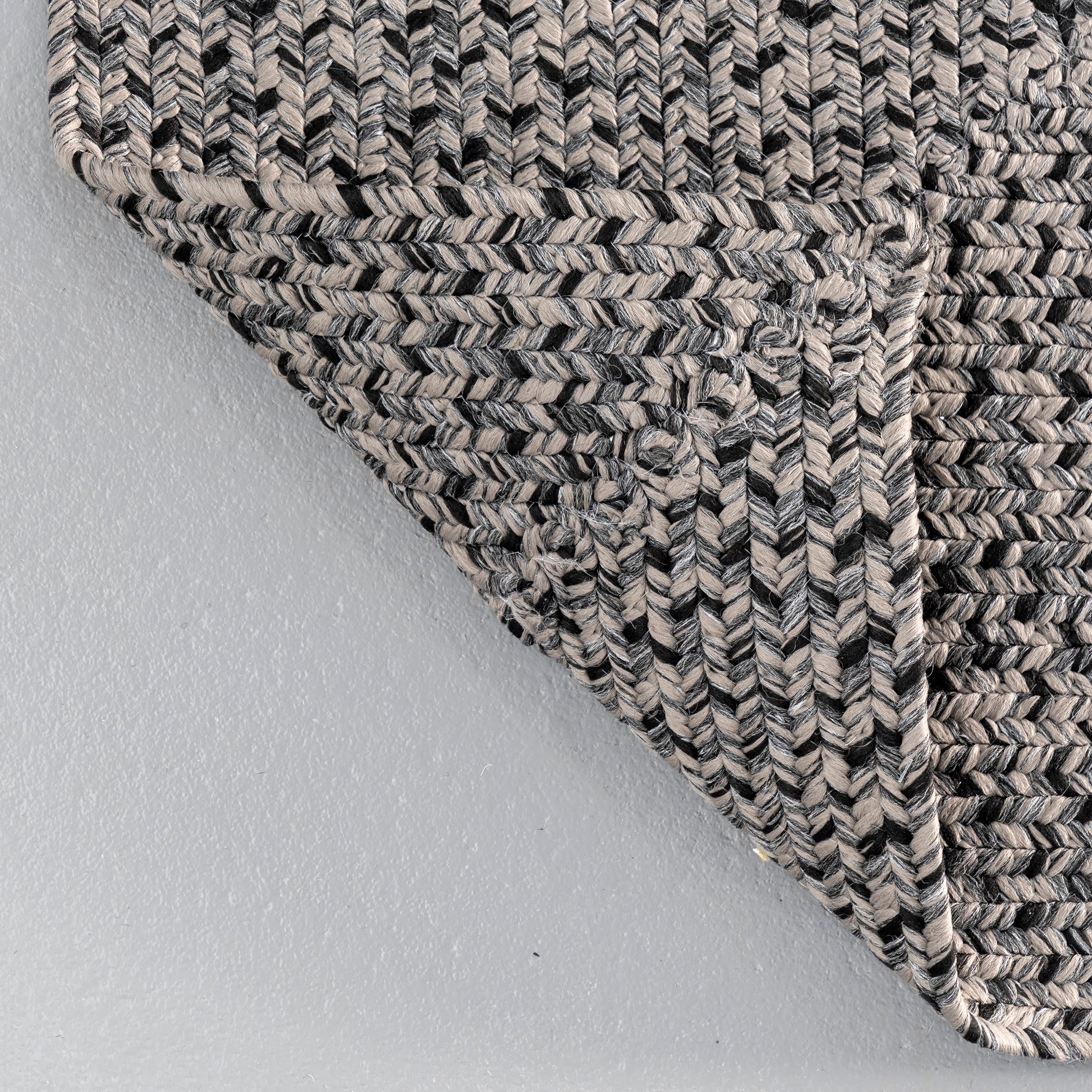 Nuloom Jayda Braided Gradience Indoor/Outdoor Outdoor - Charcoal 5' x 8'
