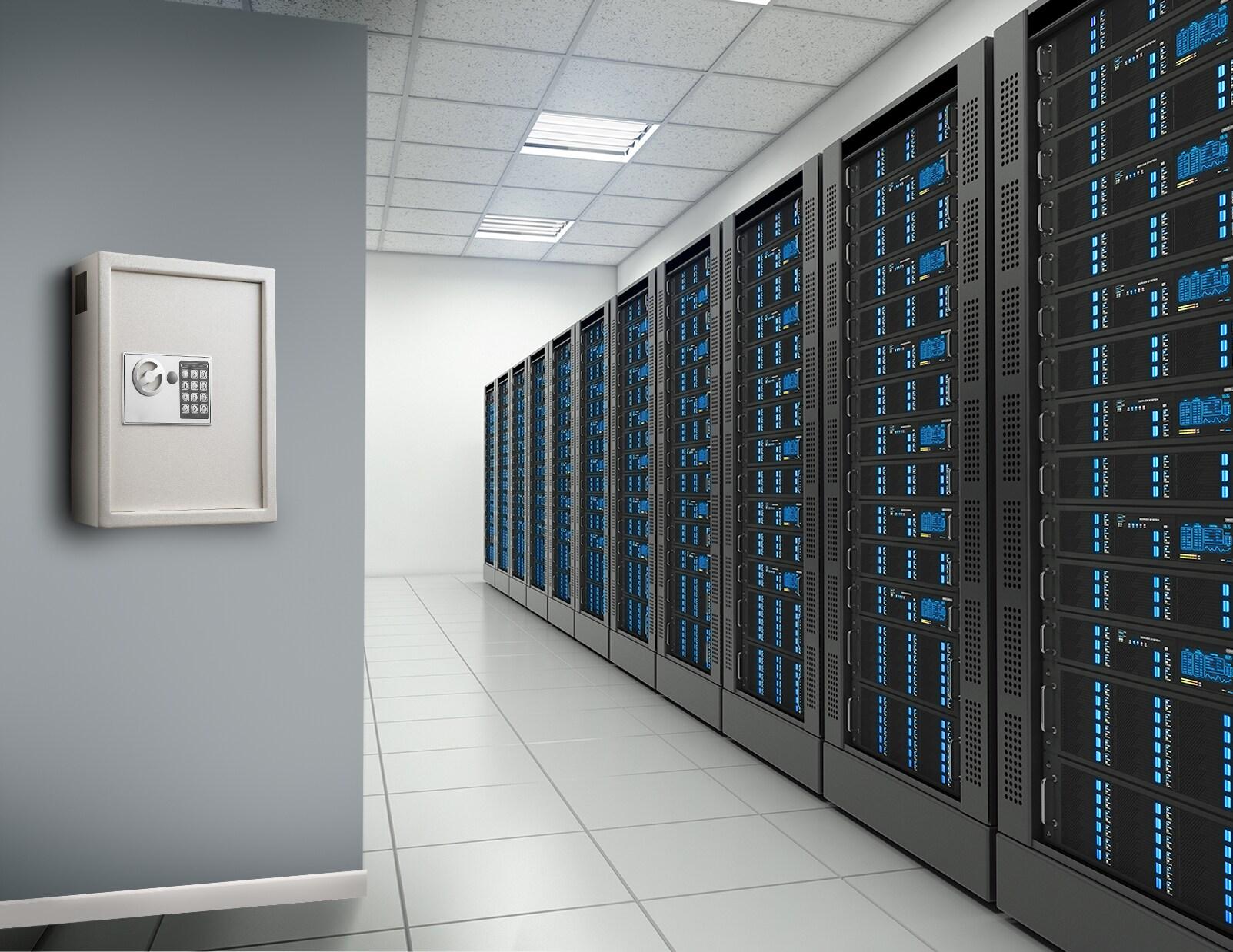 AdirOffice 40-Key Steel Digital Lock Key Cabinet with 140 Key Tags