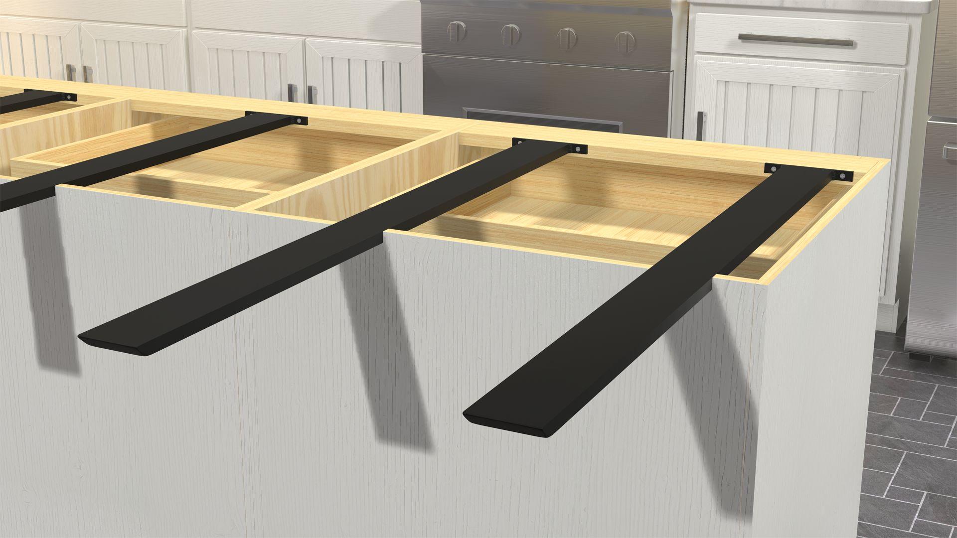 The Original Granite Bracket The Original™ Hidden Island Support Bracket (44 inch, Aluminum)