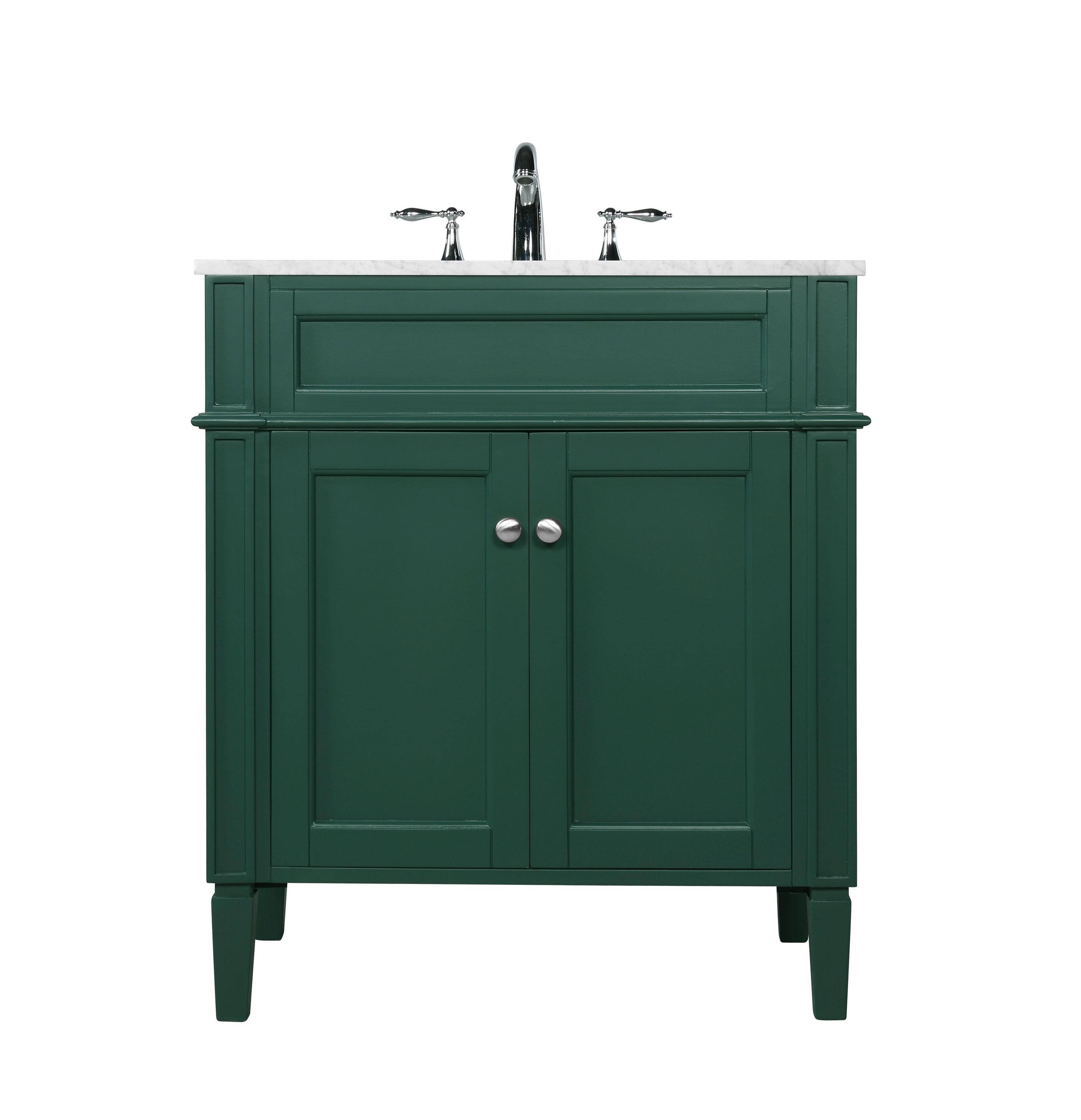 Elegant Decor  30 in. Single Bathroom Vanity in Green