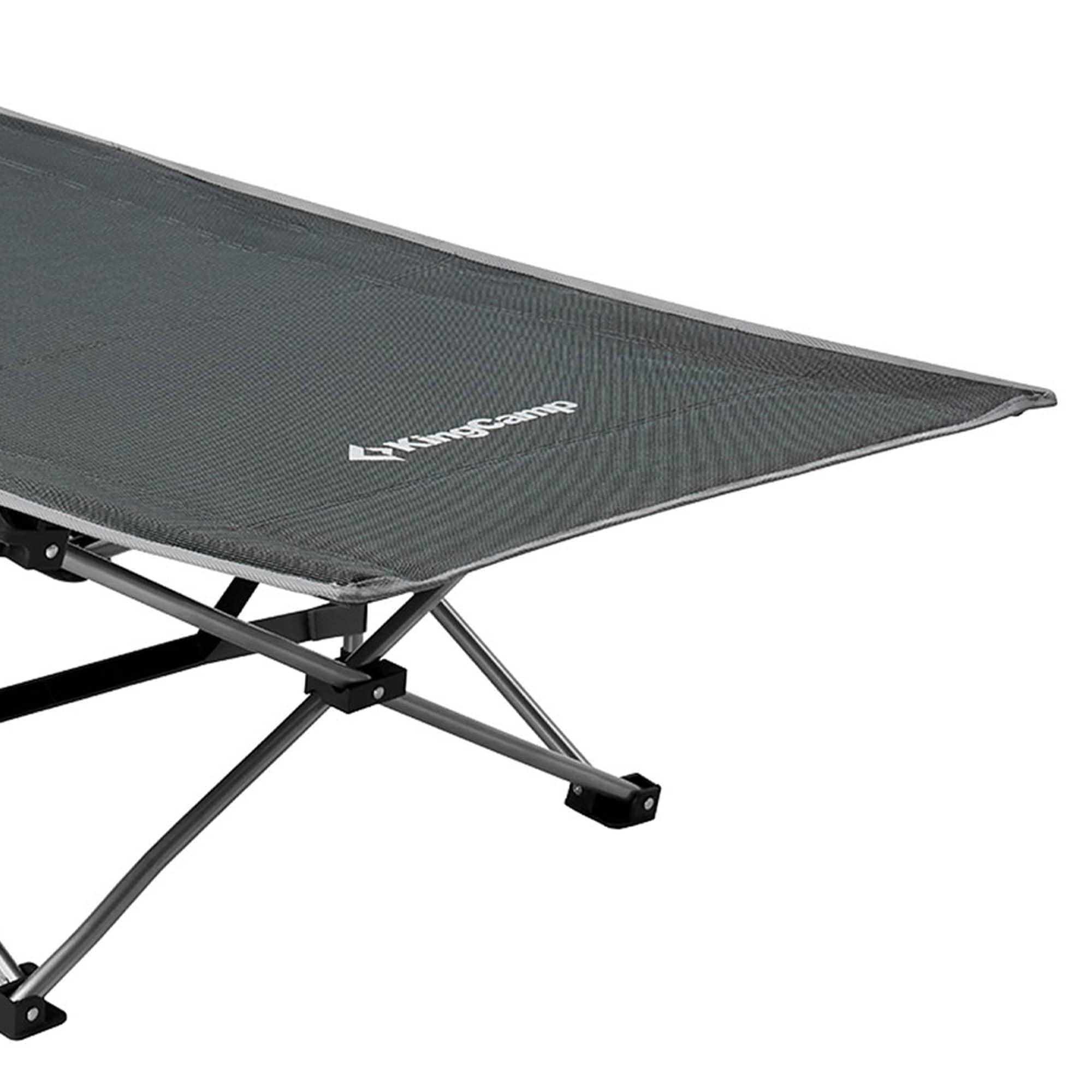KingCamp Folding Portable Outdoor Camping Cot w/ Multi Layer Side Pocket | Wayfair
