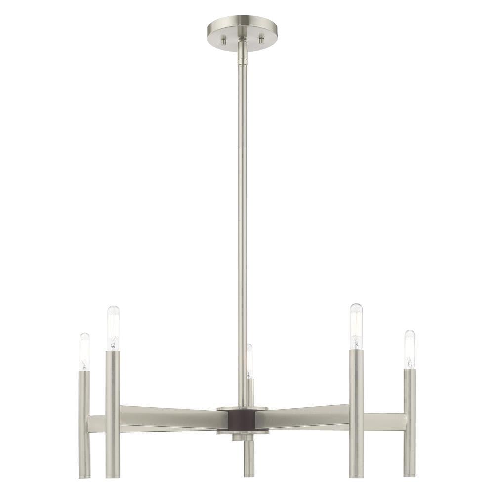 Livex Lighting Copenhagen 5 - Light Chandelier in  Brushed Nickel