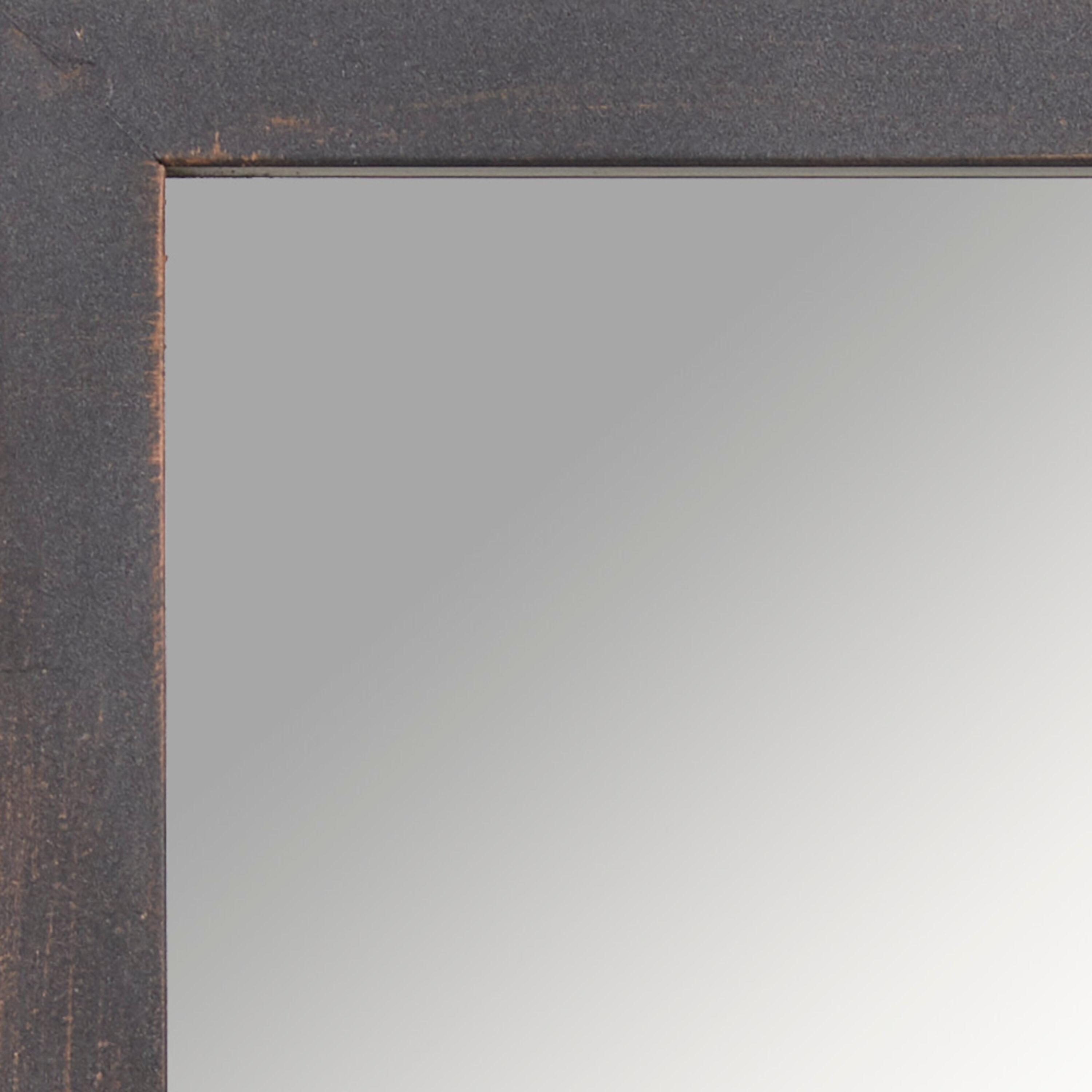 Glass Window Pane Inspired Wall Mirror Black - Olivia & May: Industrial Style, 45x35.38", Iron Frame