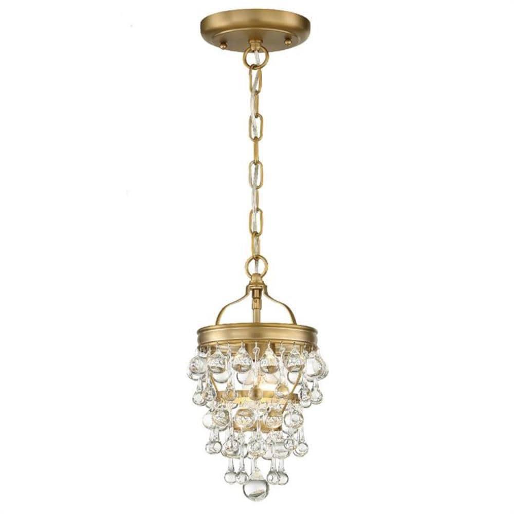 Crystorama Lighting Calypso 1 - Light Pendant in  Vibrant Gold