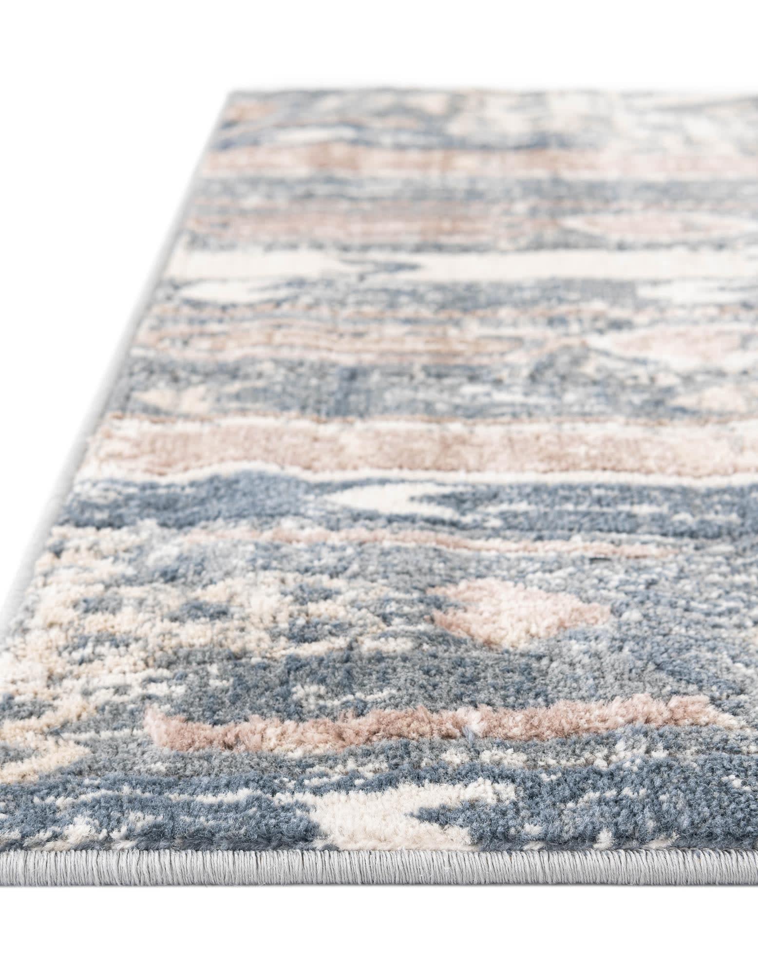 Unique Loom Portland Collection Area Rug - Orford (2' 2" x 12' Runner Navy Blue/Blue)