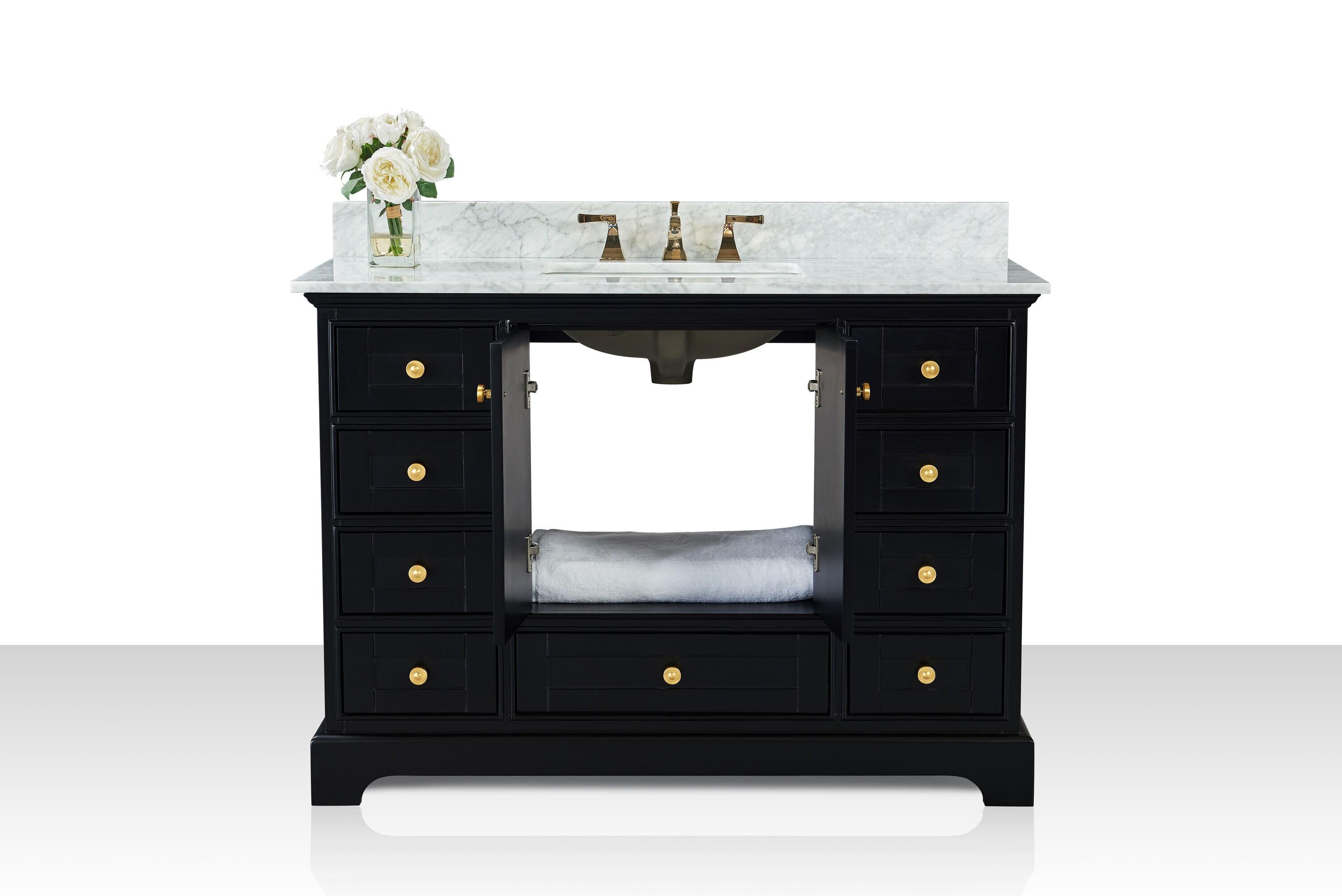 Varna 48'' Single Bathroom Vanity with Marble Top