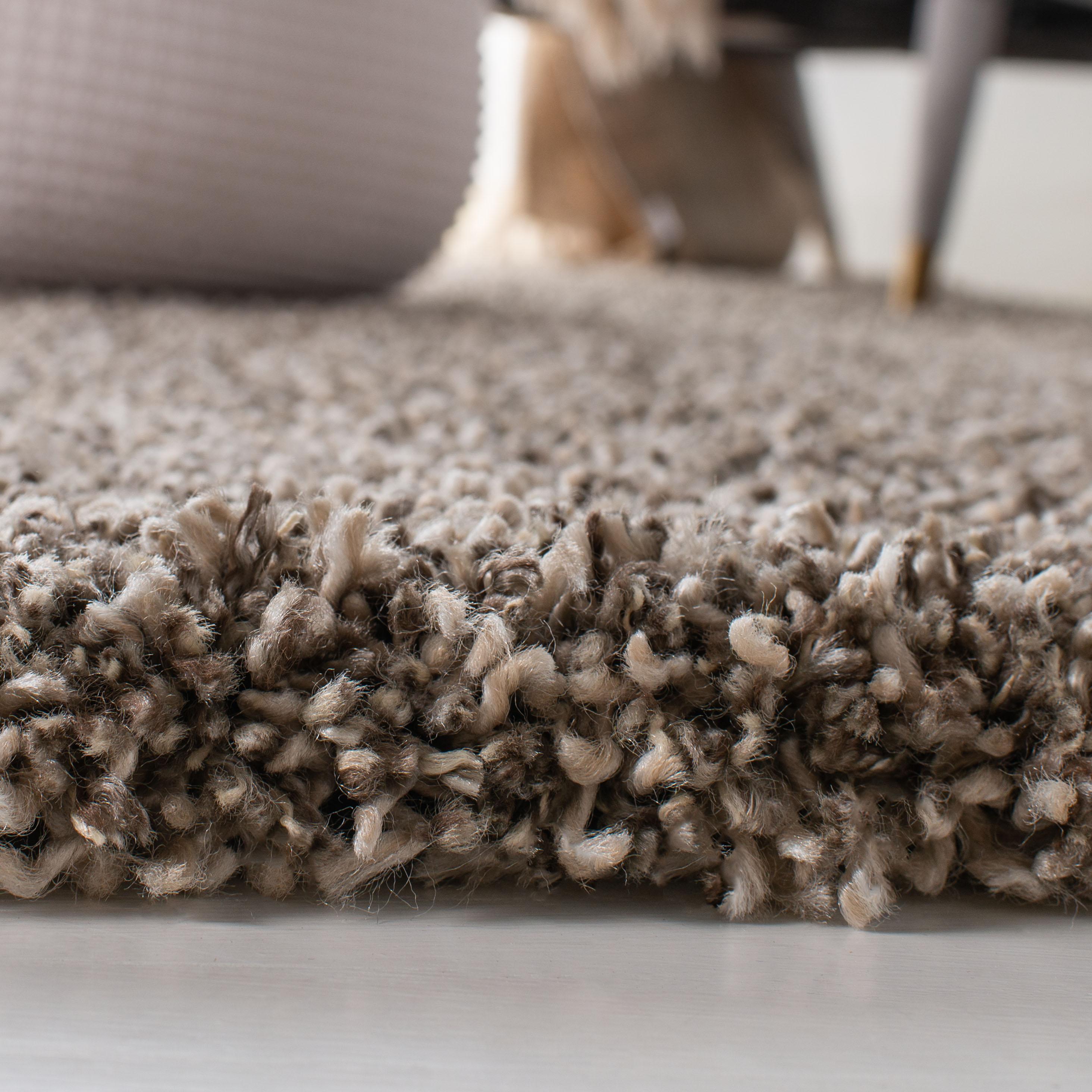 SAFAVIEH Evolution Rothesay Solid Shag Area Rug, Brown, 4' x 6'
