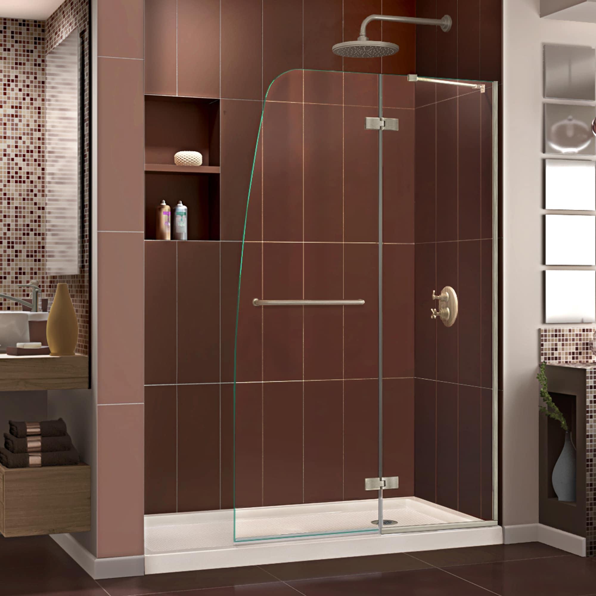 Aqua Ultra 36 in. D x 60 in. W x 74 3/4 in. H Frameless Shower Door
