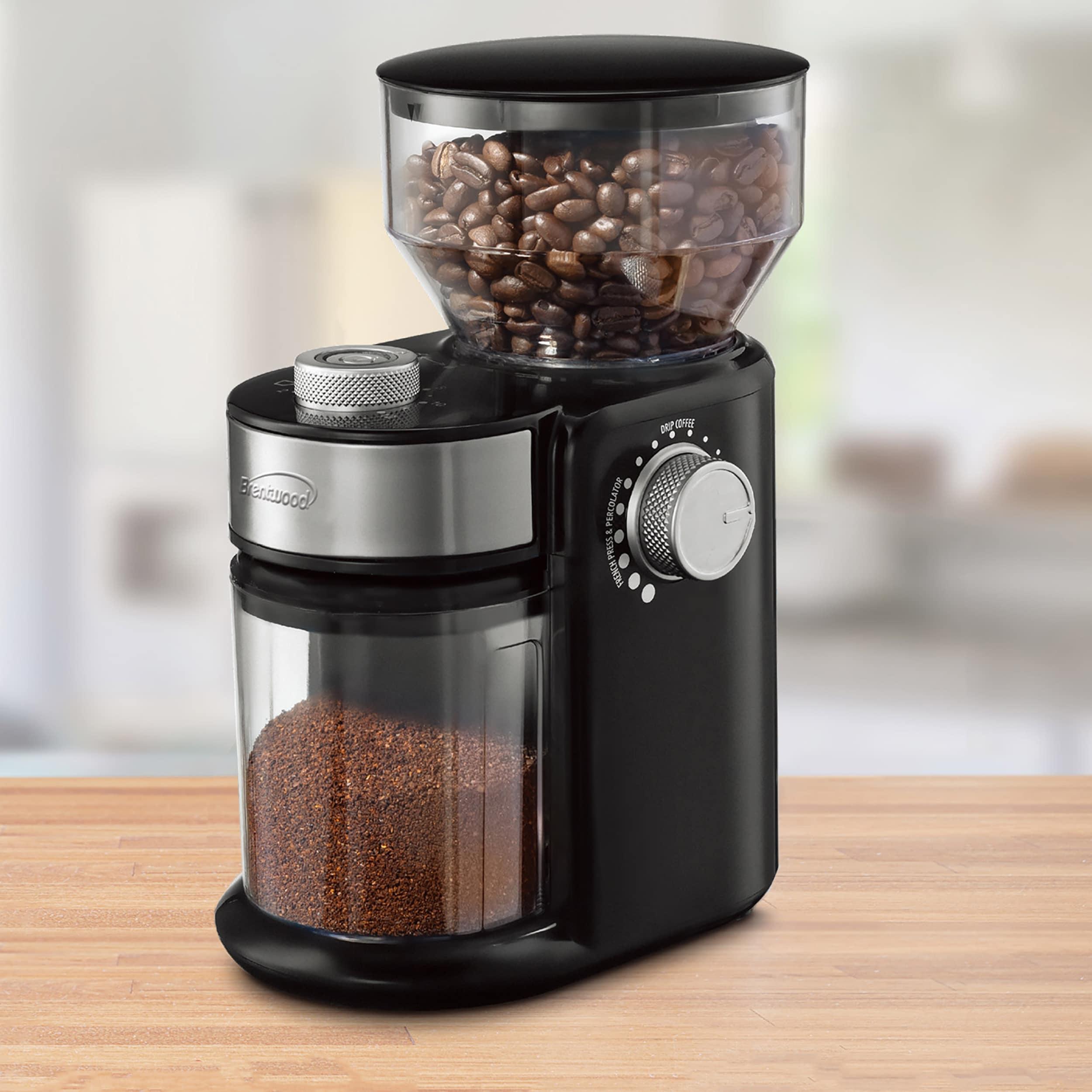 Brentwood 32-Cup Electric Automatic Burr Coffee Grinder in Black