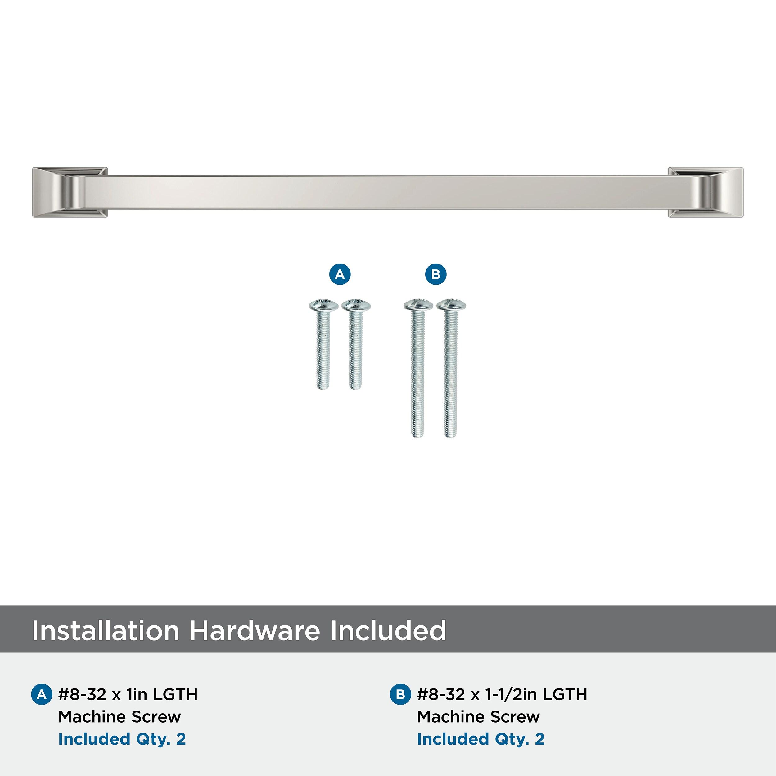 Amerock Westerly 7-9/16 inch (192mm) Center-to-Center Polished Nickel Cabinet Pull