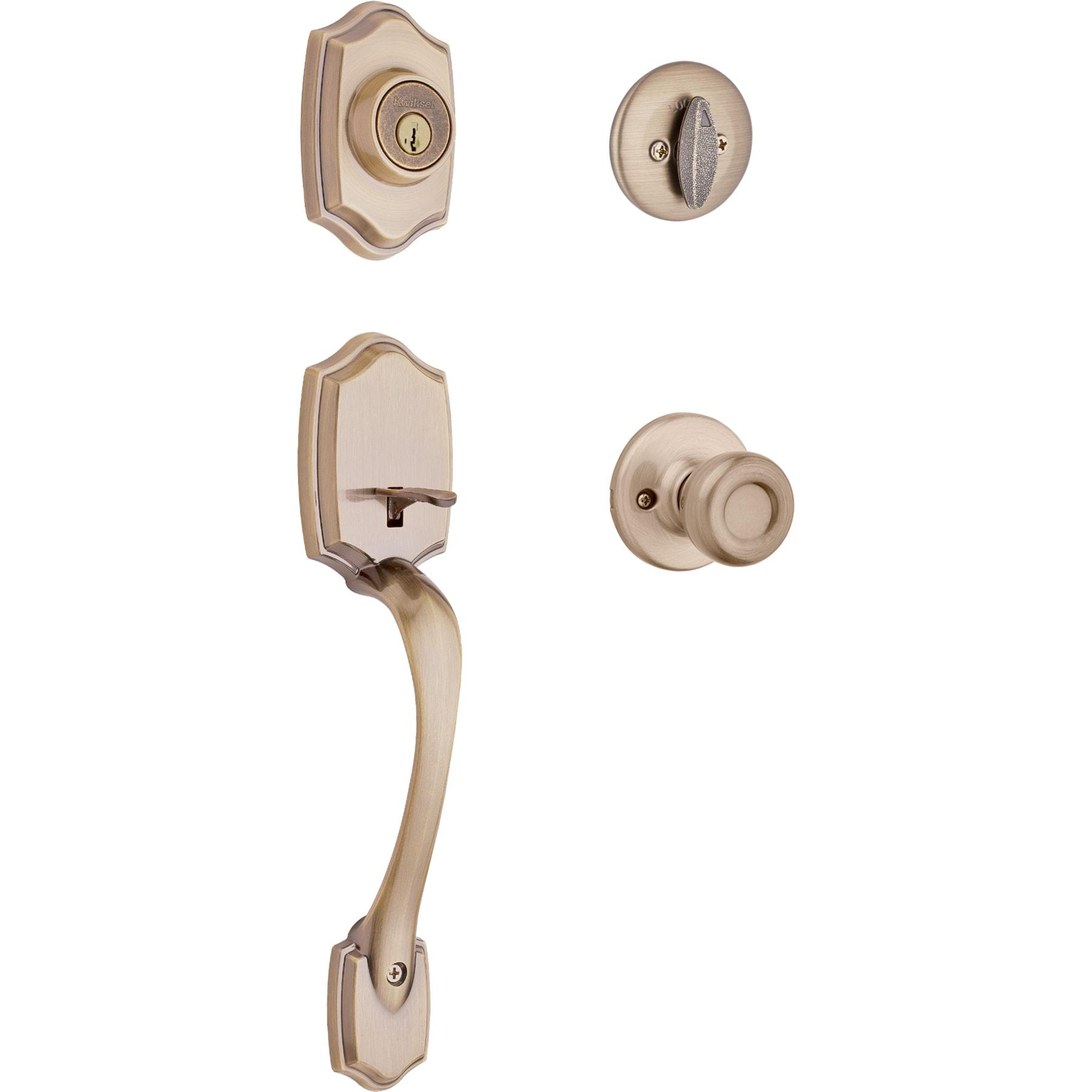 Handleset with Deadbolt and Door Two Piece and Rosette