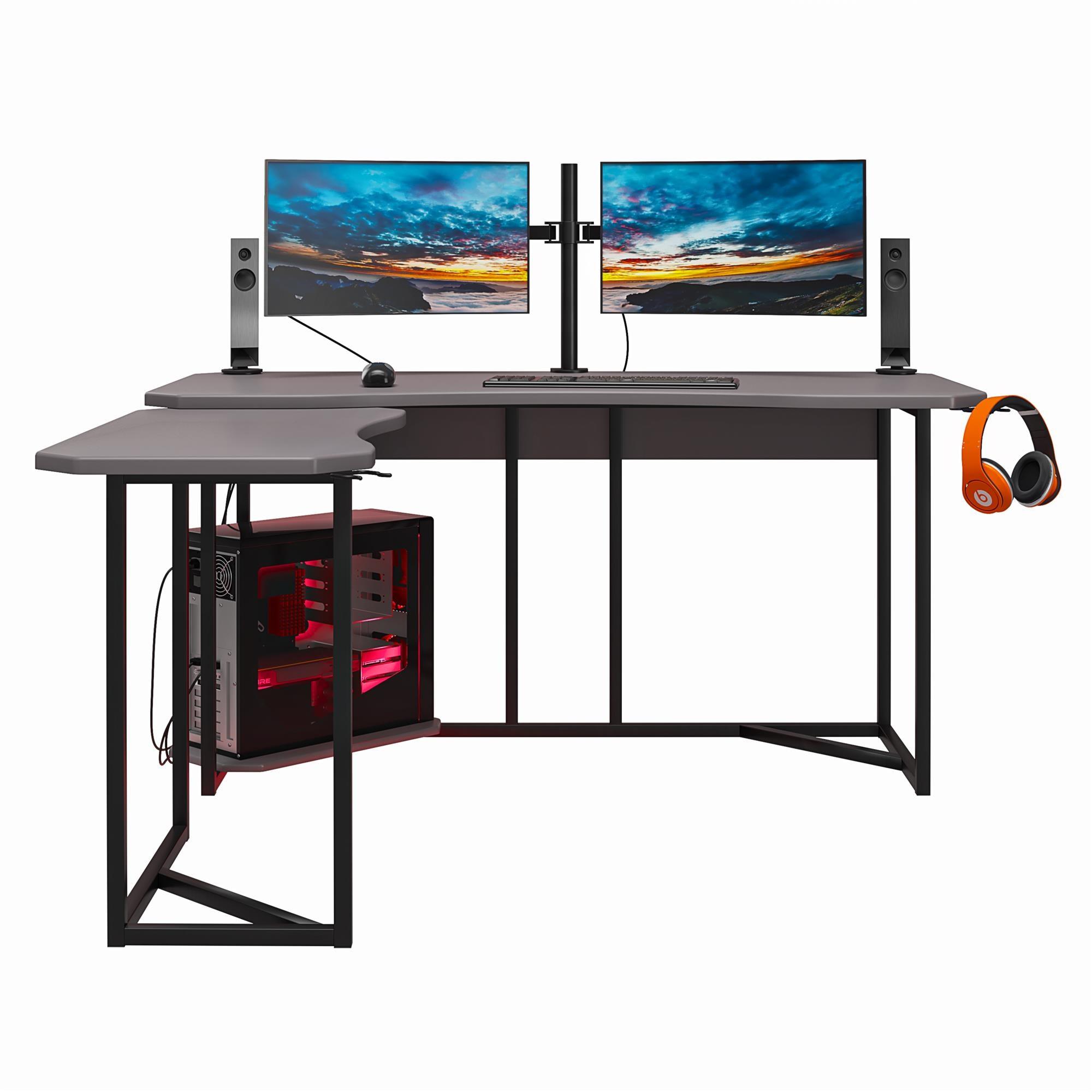 Quest Gaming L-Desk with CPU Stand