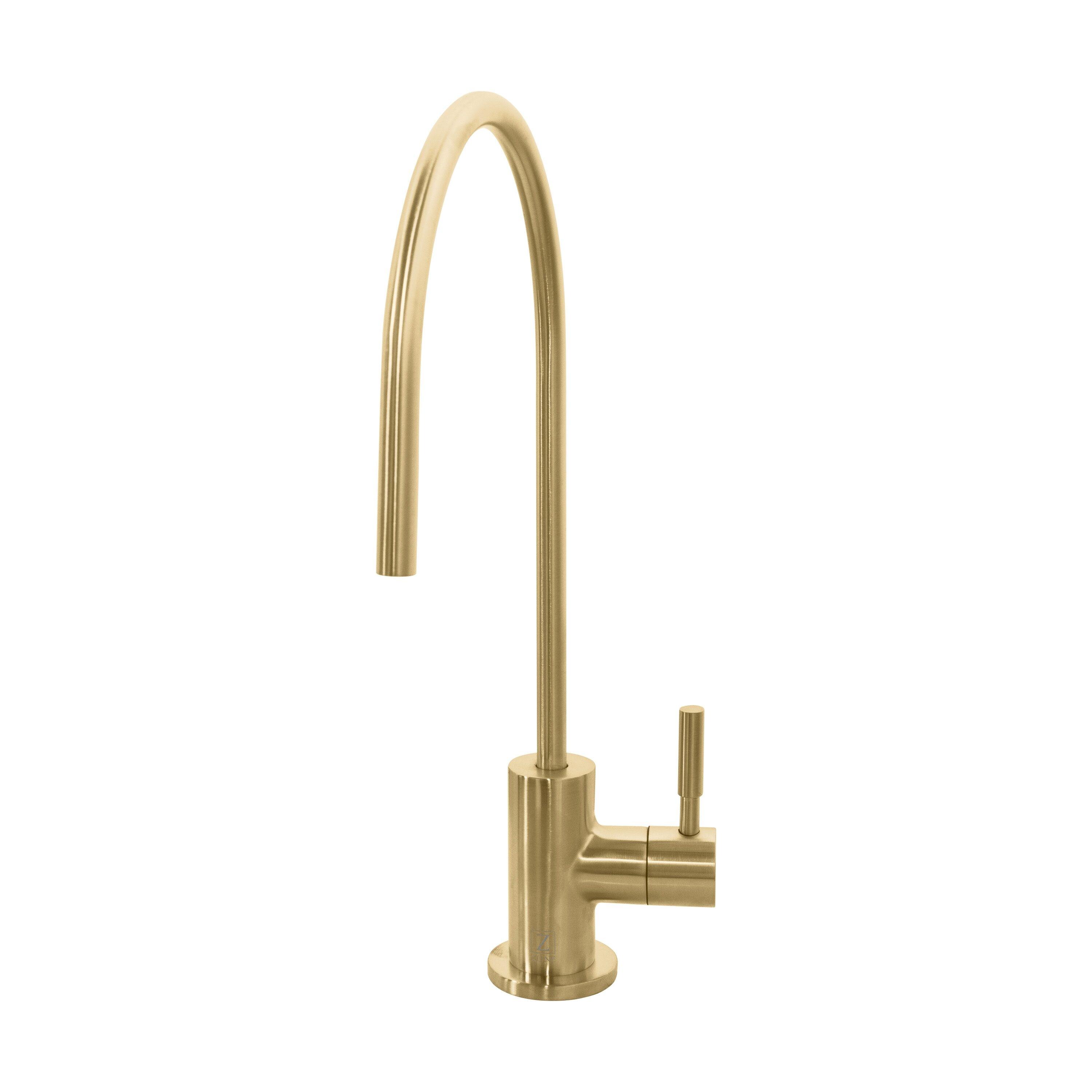 Champagne Bronze Single Handle Modern Bar and Prep Faucet