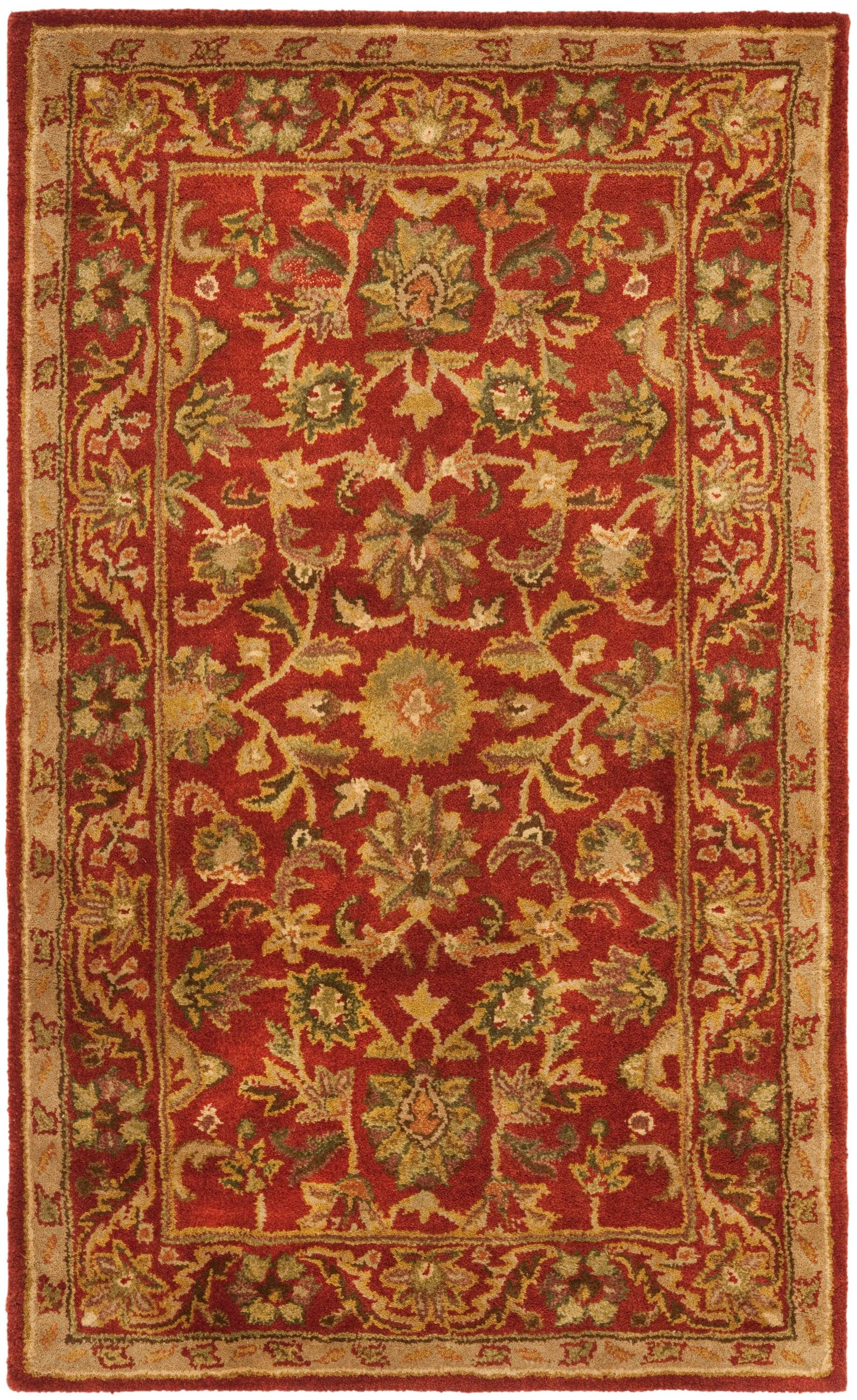 Antiquity AT52 Hand Tufted Indoor Accent Rug - Red/Red - 2'3"x4' - Safavieh