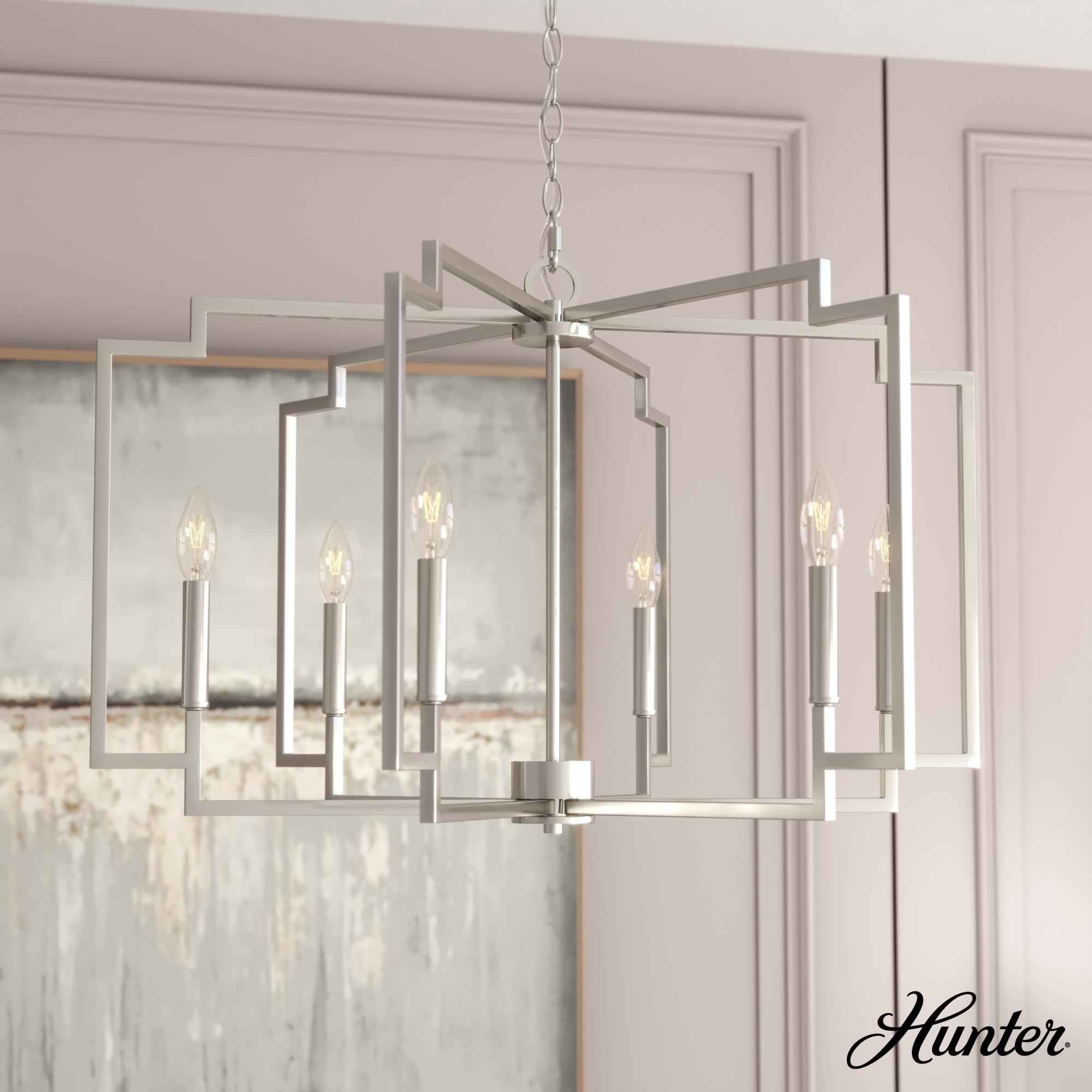 Hunter Fan Hunter 30 Inch Zoanne 6 Light Chandelier Ceiling Light Fixture