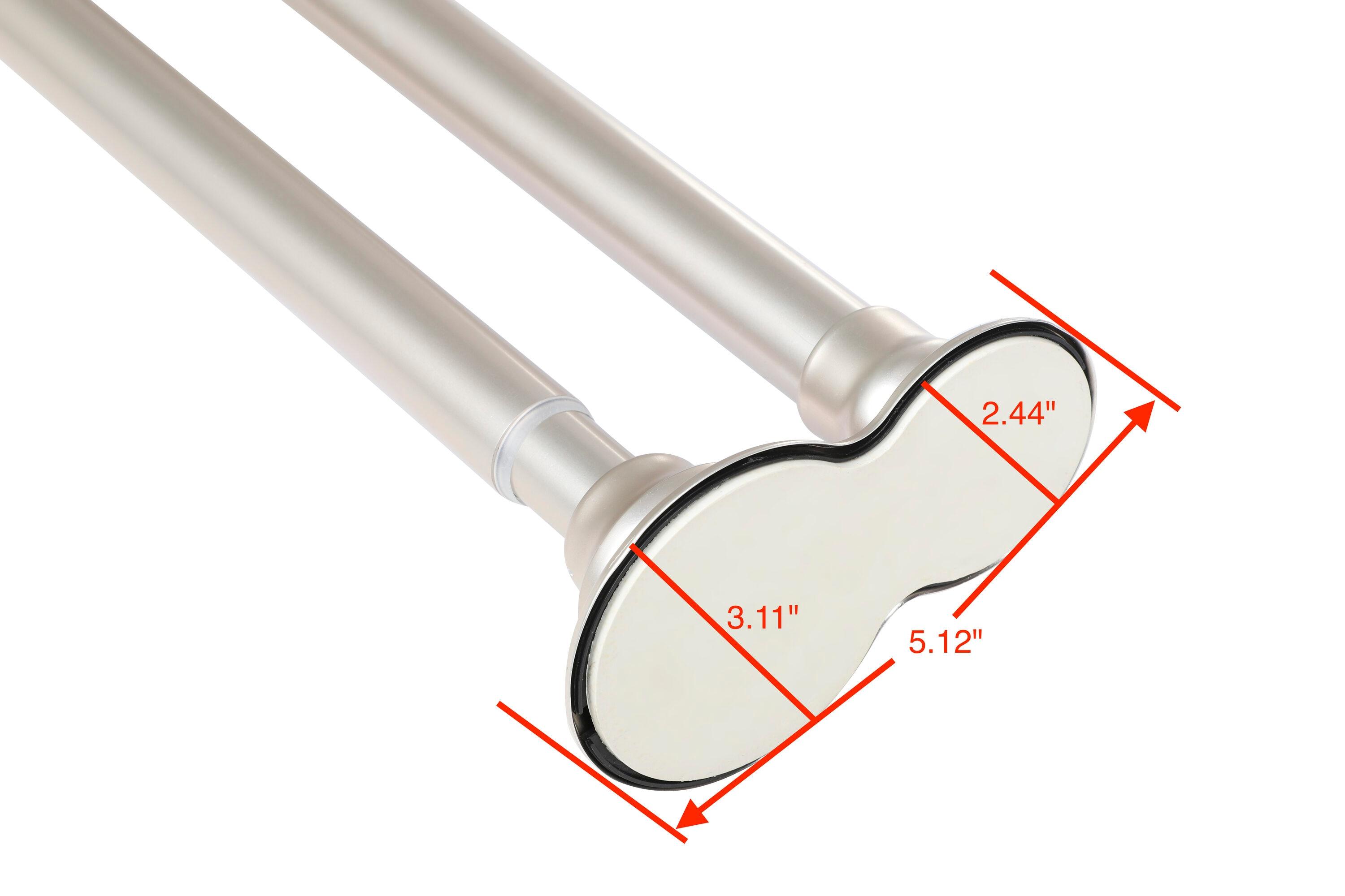 72'' Straight Tension Shower Curtain Rod & Hook Set
