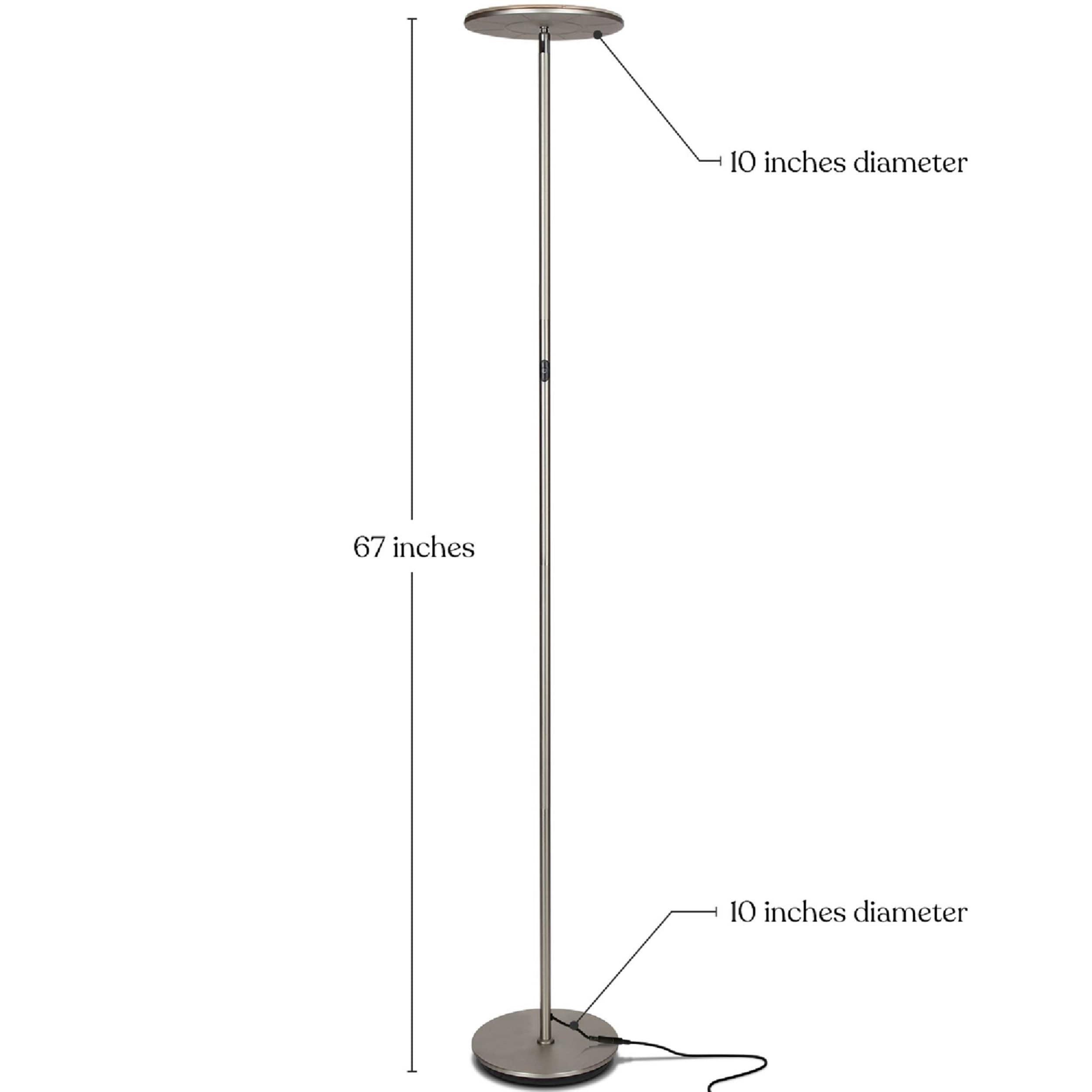 Industrial Dimmable LED Floor Lamp with Adjustable Head