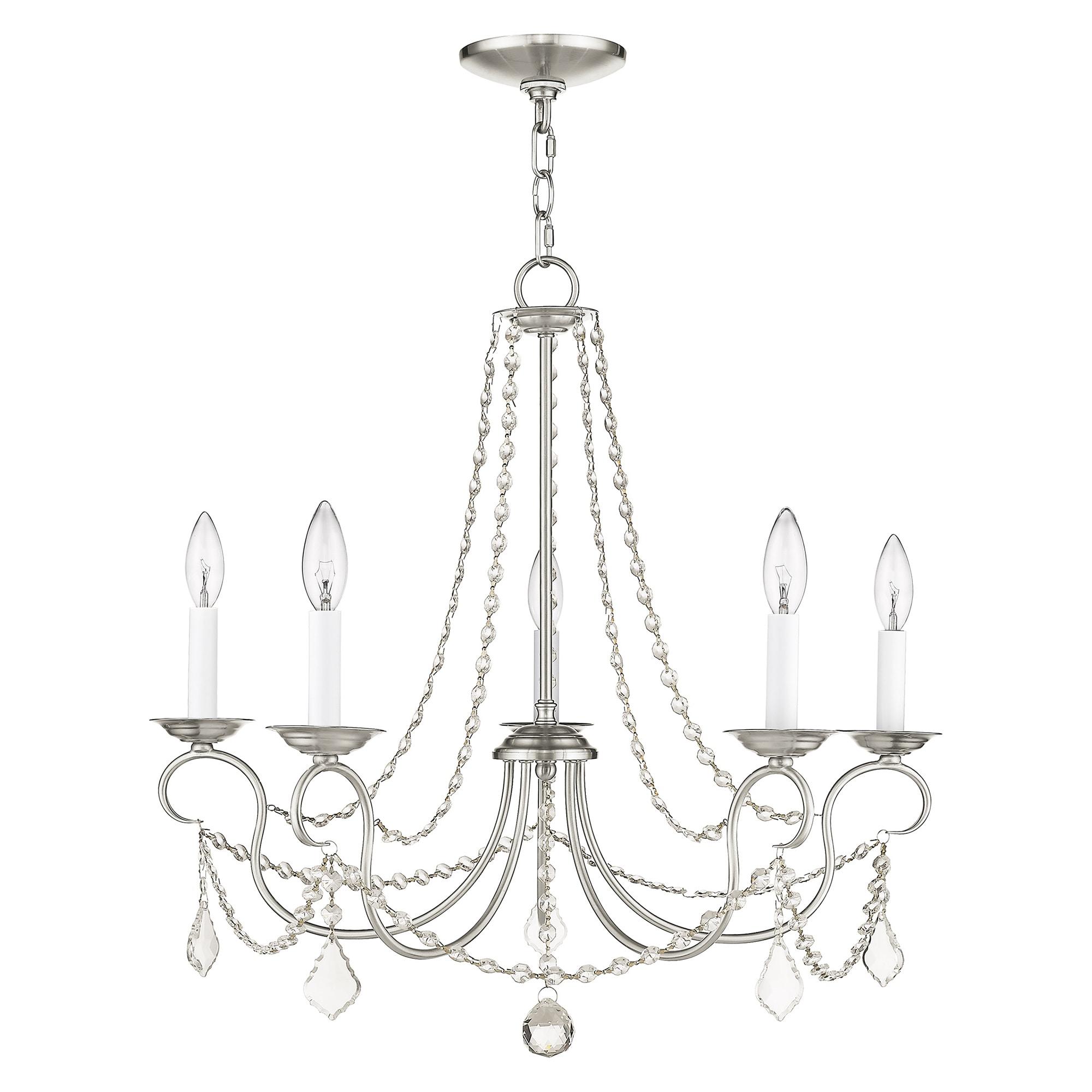 Livex Lighting Pennington 5 - Light Chandelier in Brushed Nickel