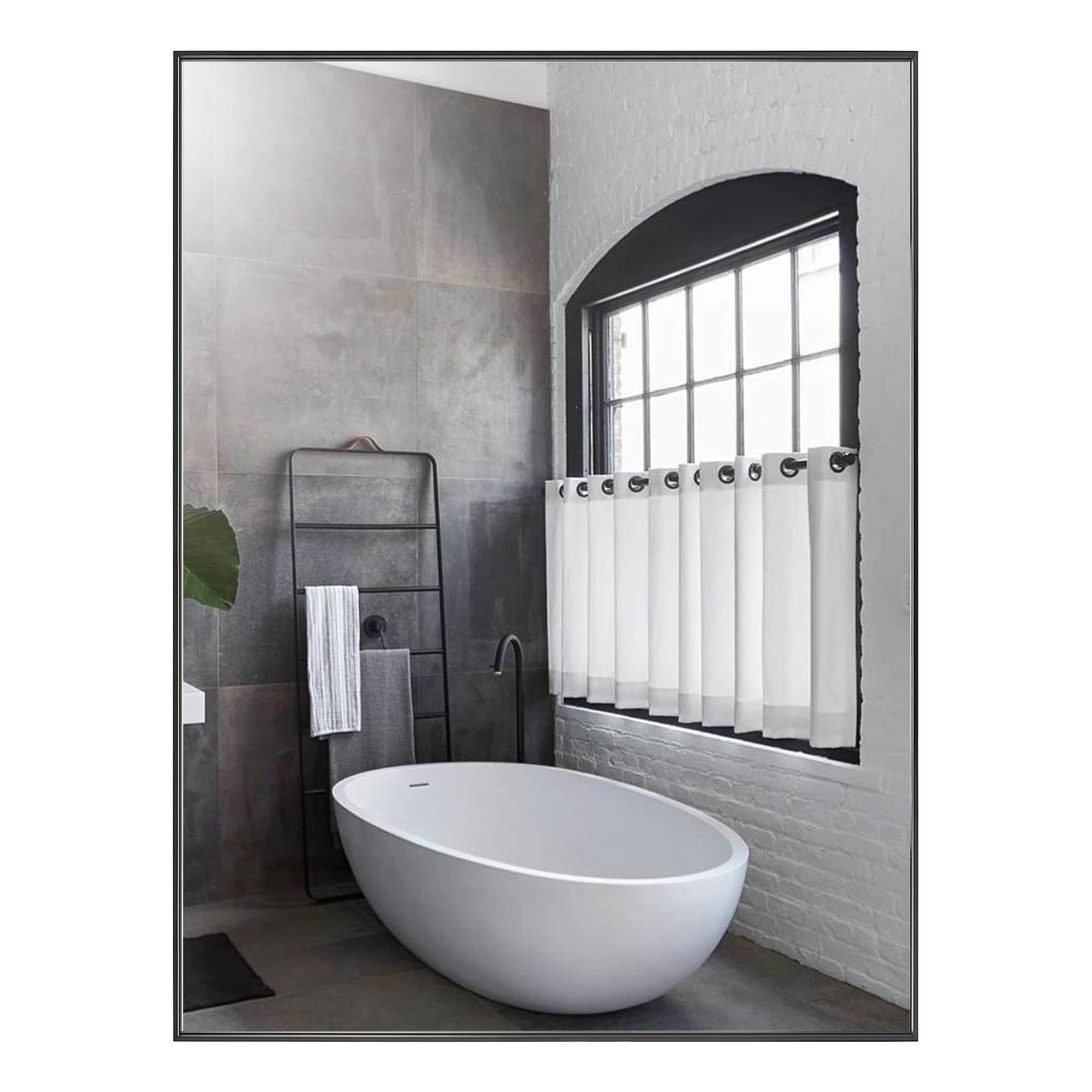 Modern & Contemporary Rectangle Bathroom Vanity Mirror Metal Framed Wall Mirror