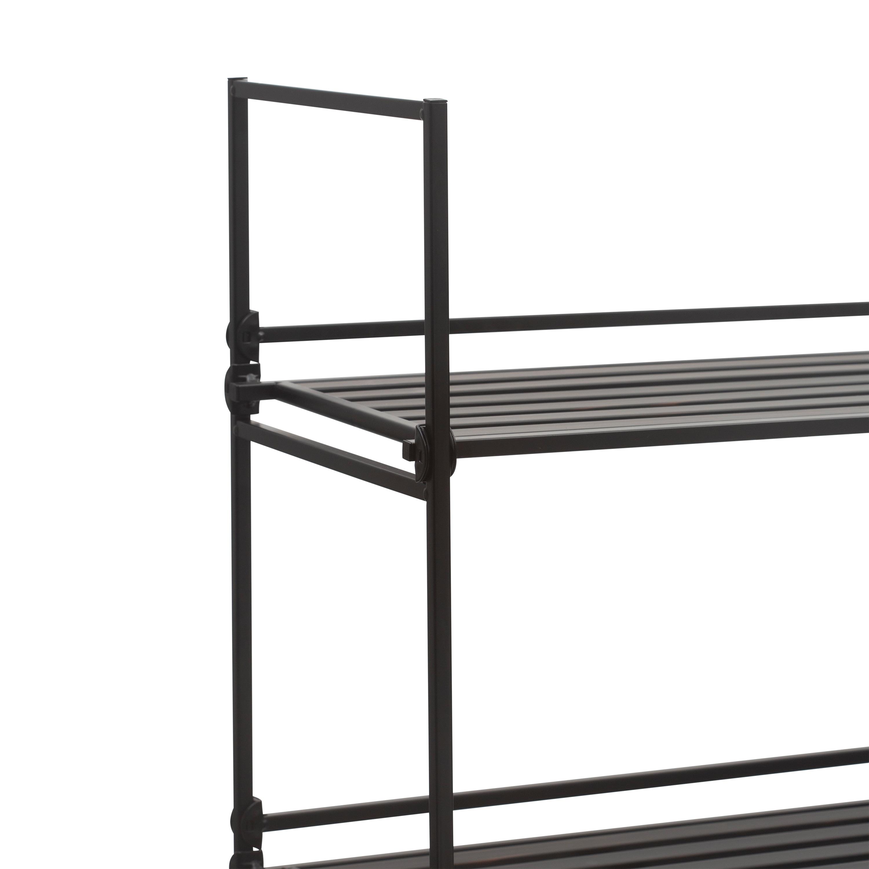 Organize It All 3 Tier Freestanding Storage Shelf Unit in Espresso