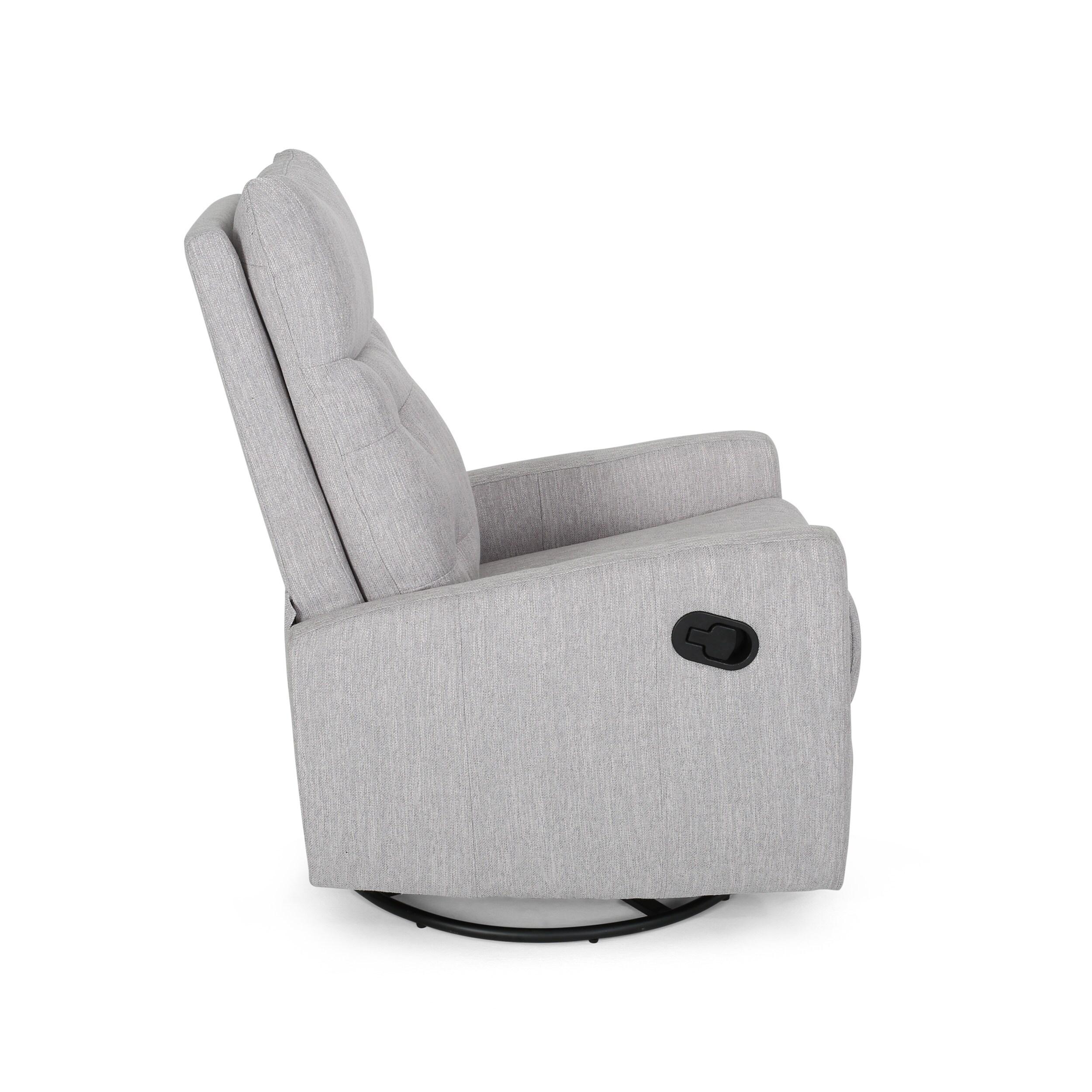 Woodglen Contemporary Glider Swivel Recliner Light Gray - Christopher Knight Home