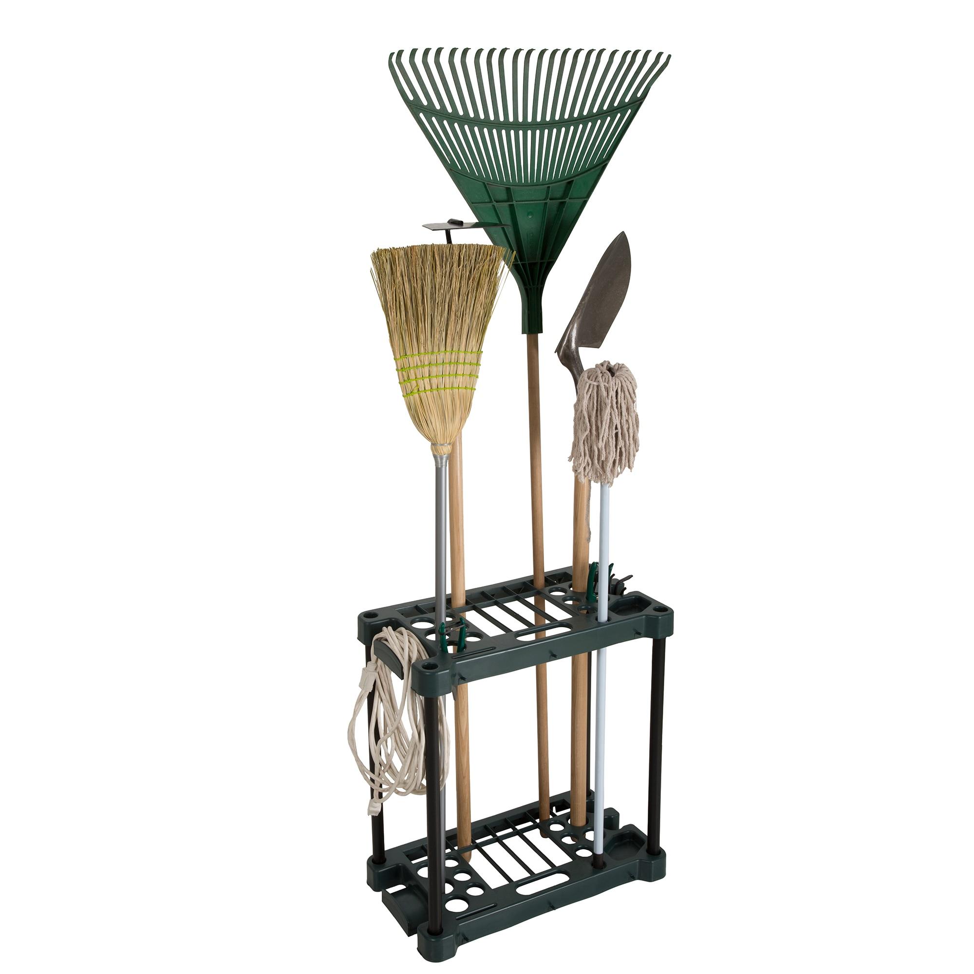 Fleming Supply Compact Utility Garden Tool Storage Rack – 23" x 12.5" x 24"