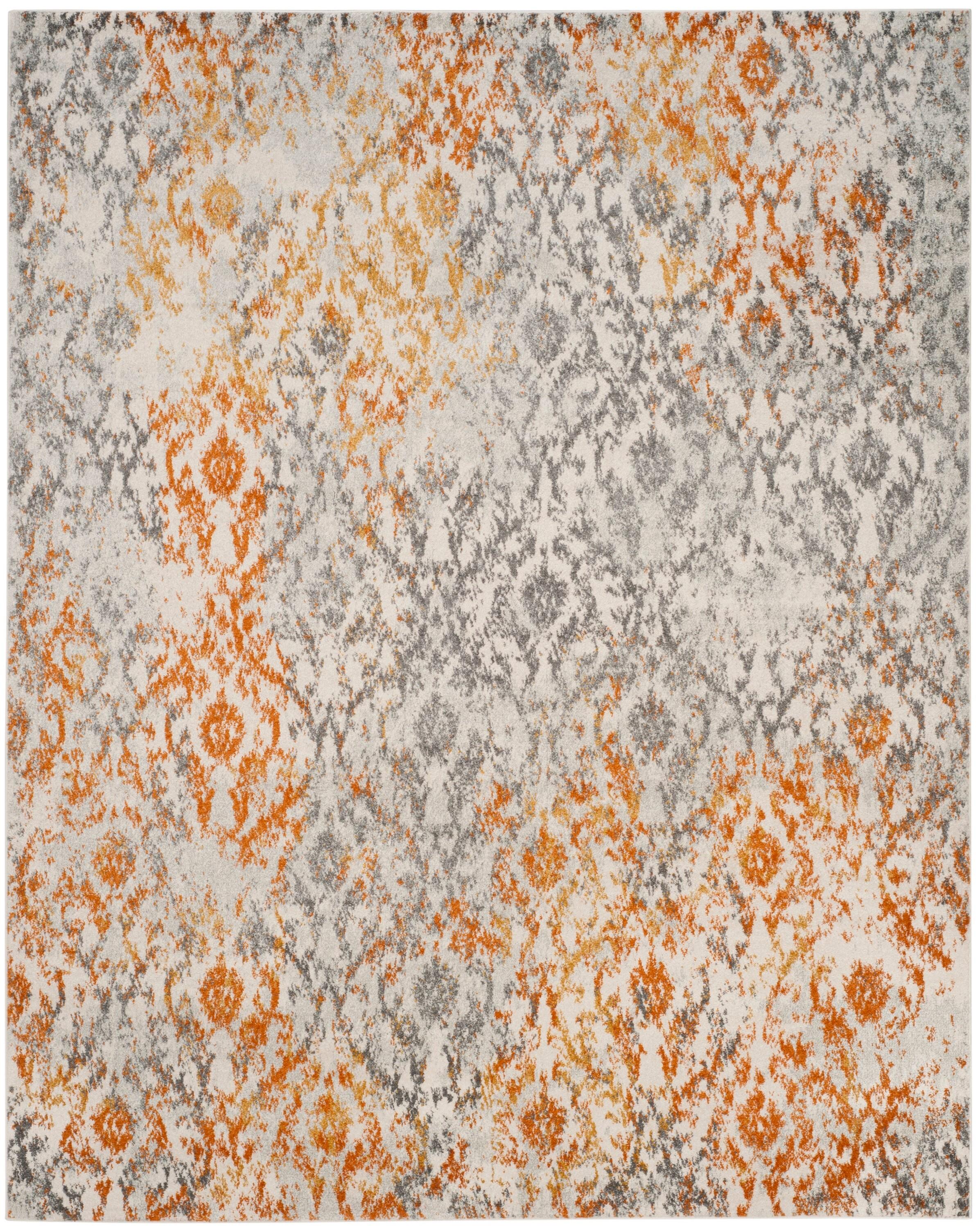 Madison MAD608 Power Loomed Indoor Area Rug - Cream/Orange - 8'x10' - Safavieh.