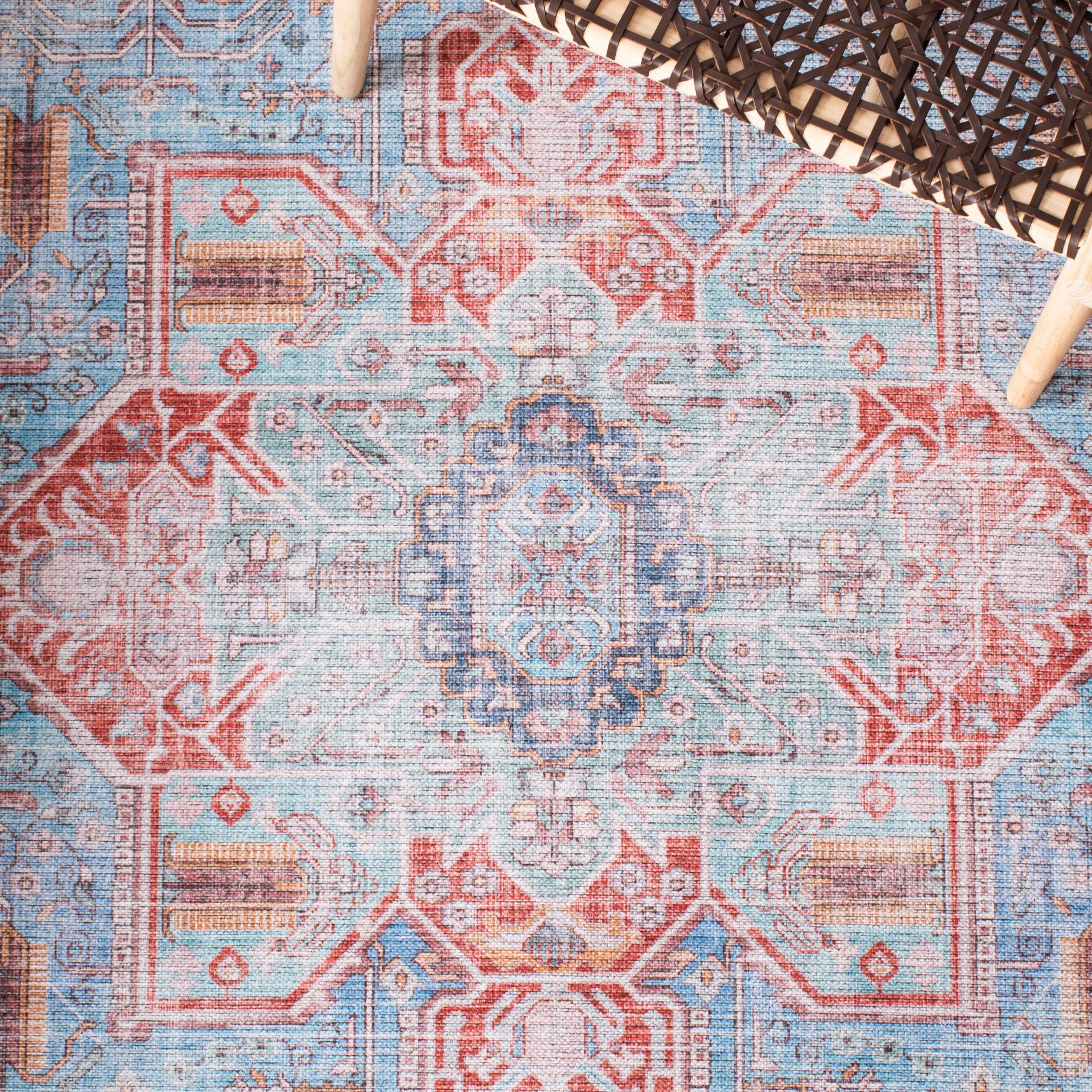 SAFAVIEH Serapi Isaiah Oriental Area Rug, Blue/Rust, 9' x 12'
