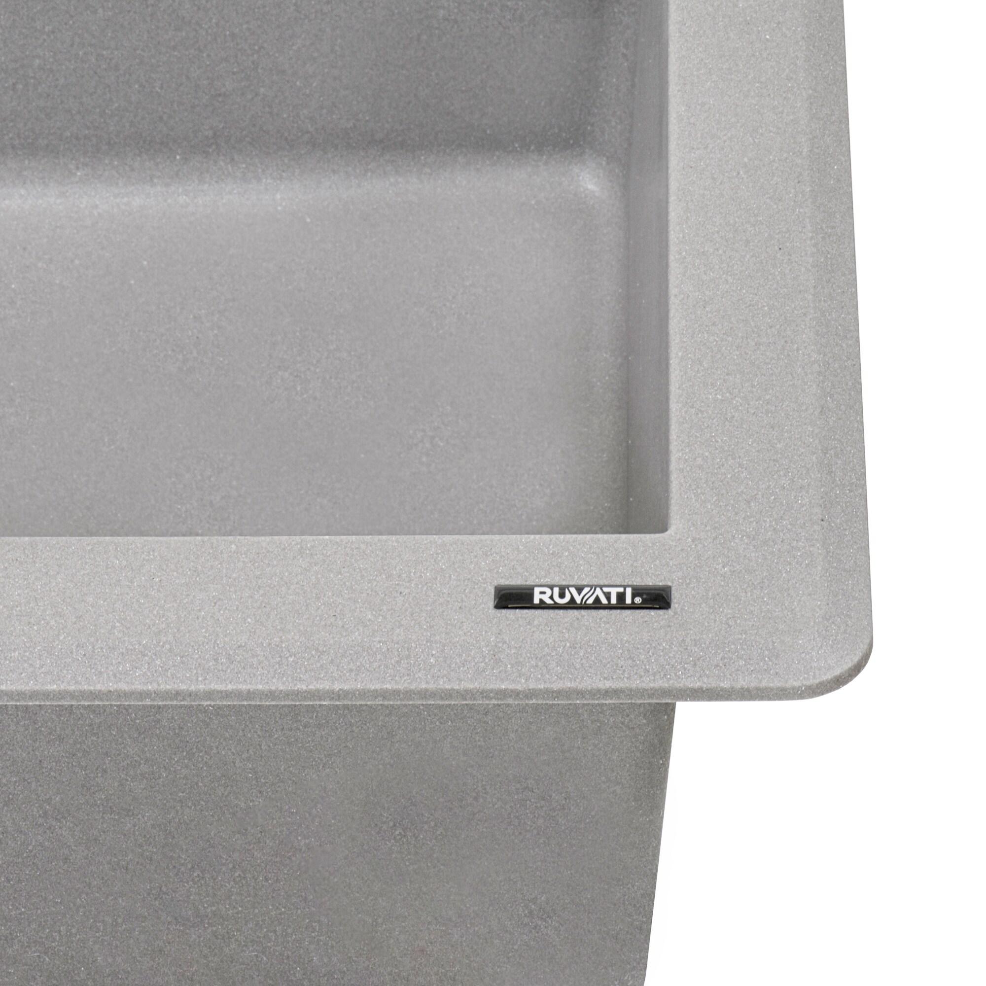 Ruvati 33 x 22 inch epiGranite Topmount Granite Composite Single Bowl Kitchen Sink