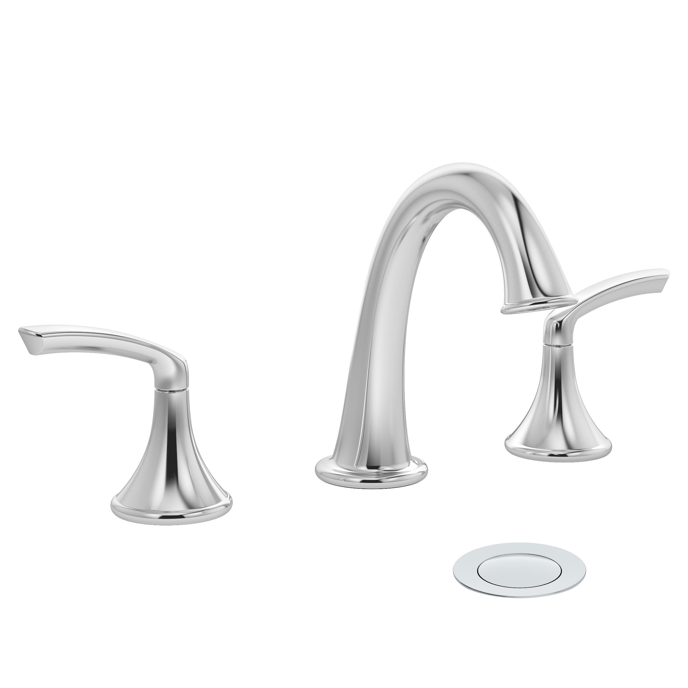 Elm Widespread Faucet with Push Pop Drain