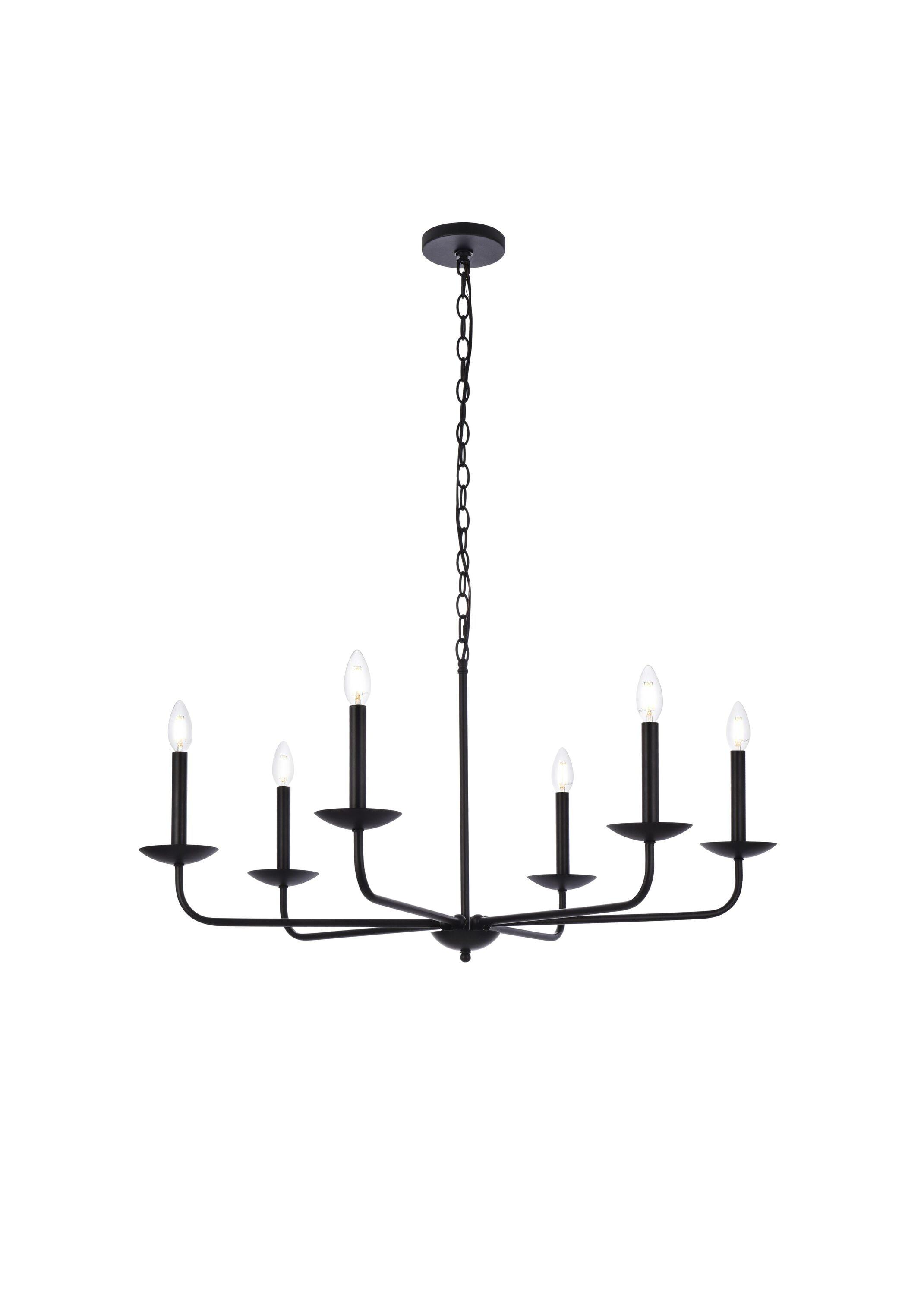 Elegant Lighting Cohen 36 inch pendant in black