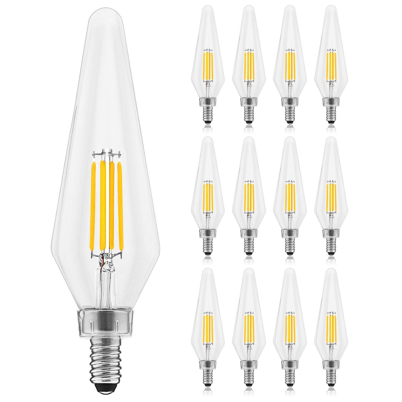 Equivalent C11 E12/Candelabra Dimmable LED Bulb