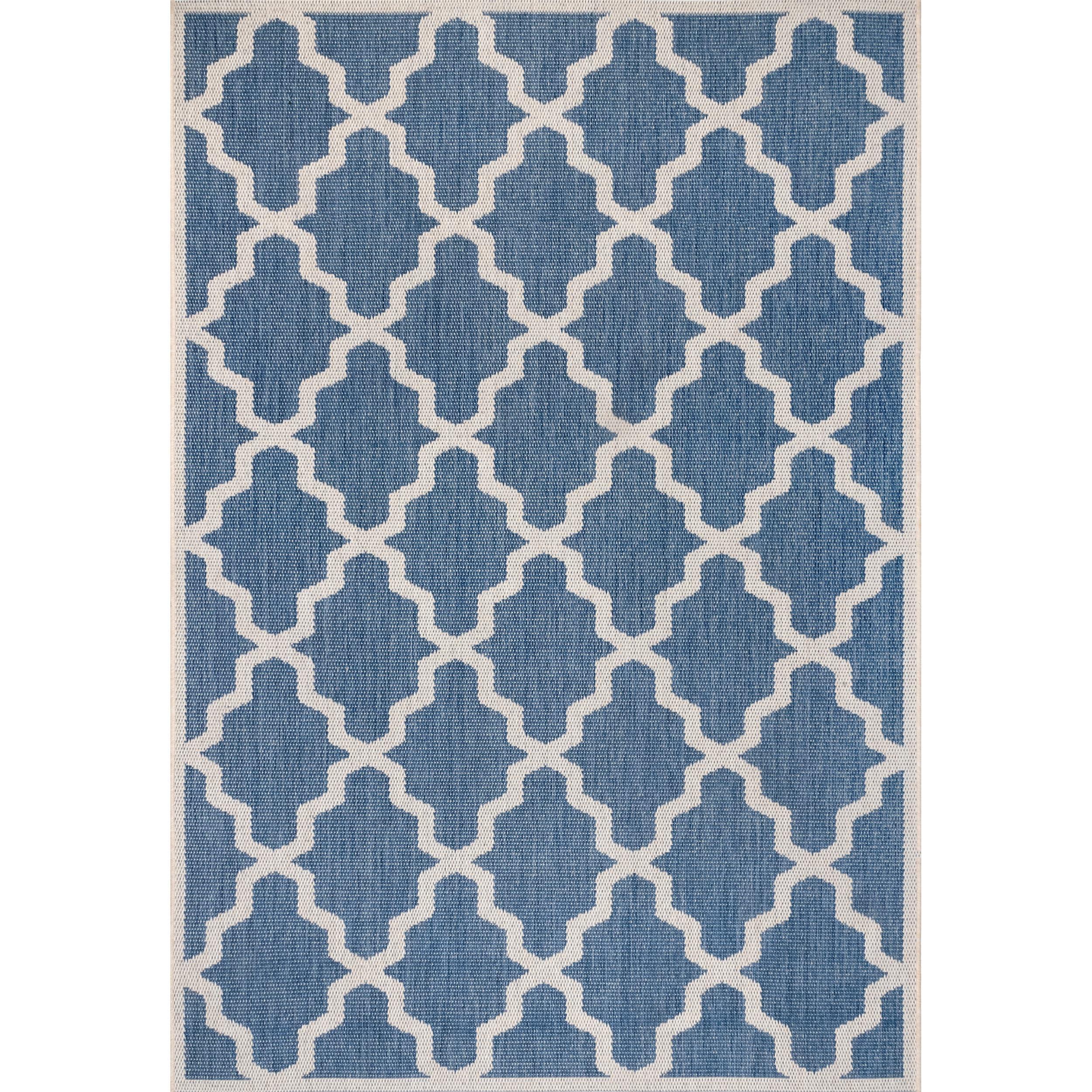nuLOOM Gina Moroccan Indoor/Outdoor Accent Rug, 3' x 5', Blue