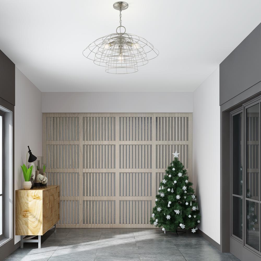Livex Lighting Brooklyn 4 - Light Chandelier in  Brushed Nickel