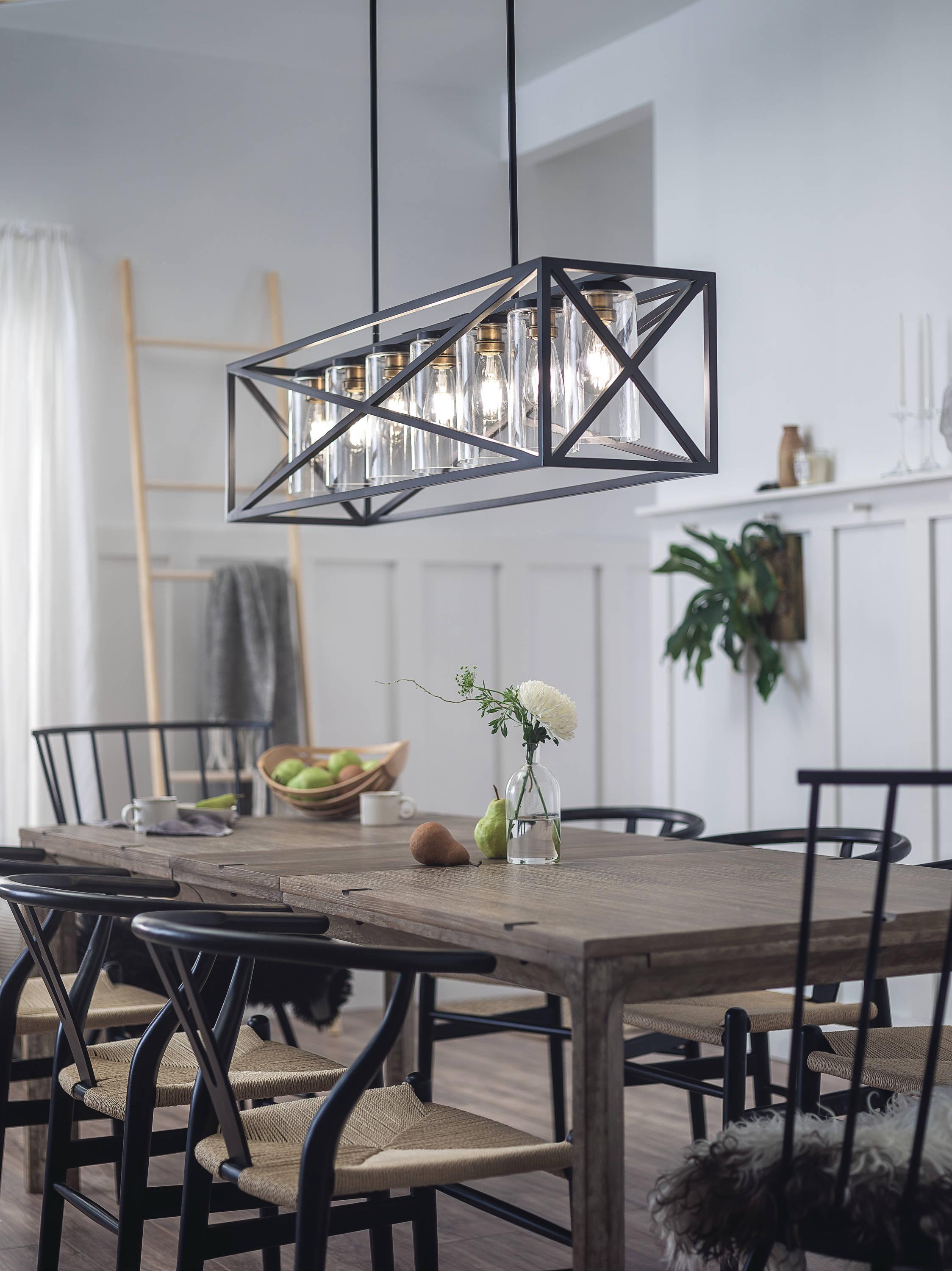 Gracie Oaks Brendetta 7 - Light Black Kitchen Island Pendant