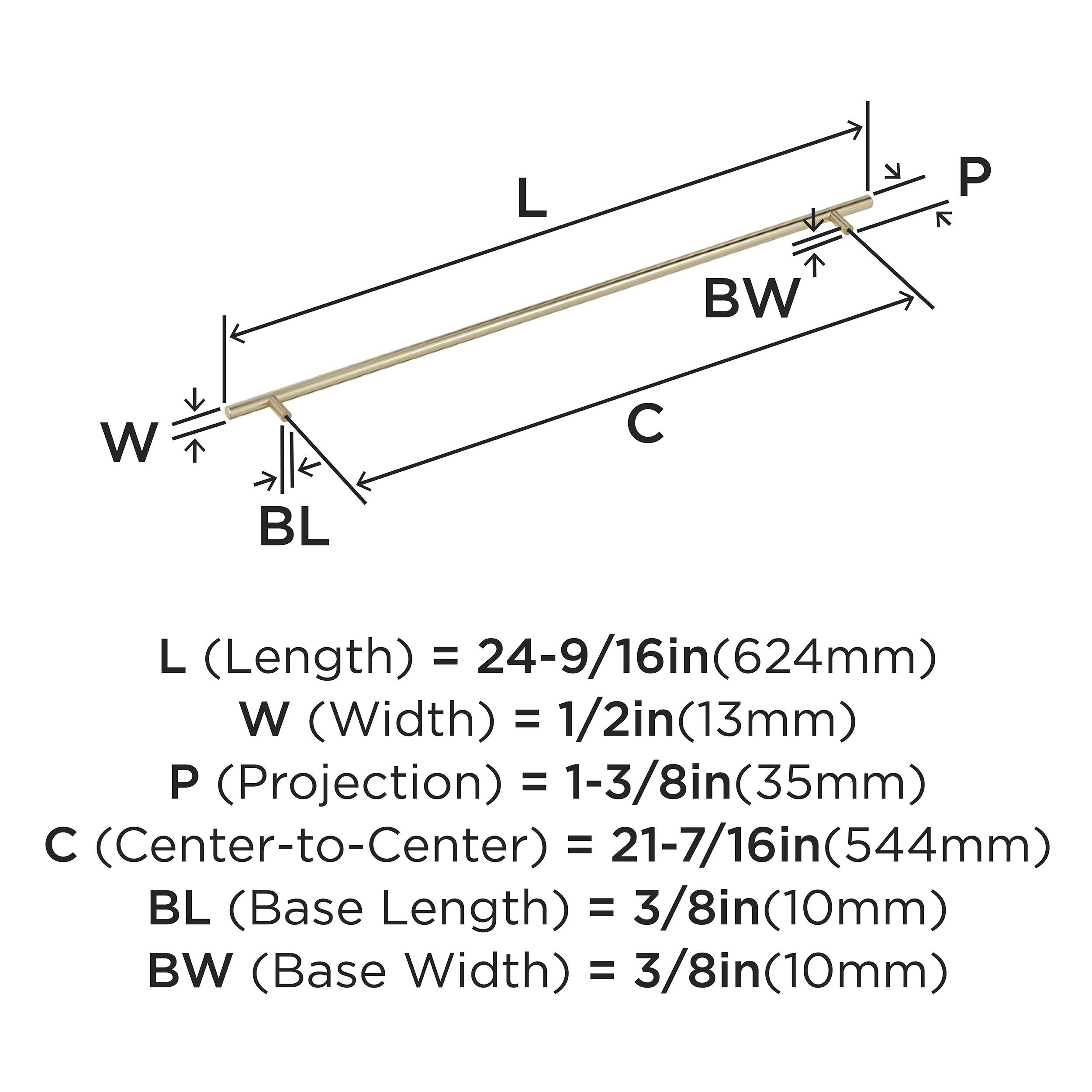 Bar Pulls 21-7/16 inch (544mm) Center-to-Center