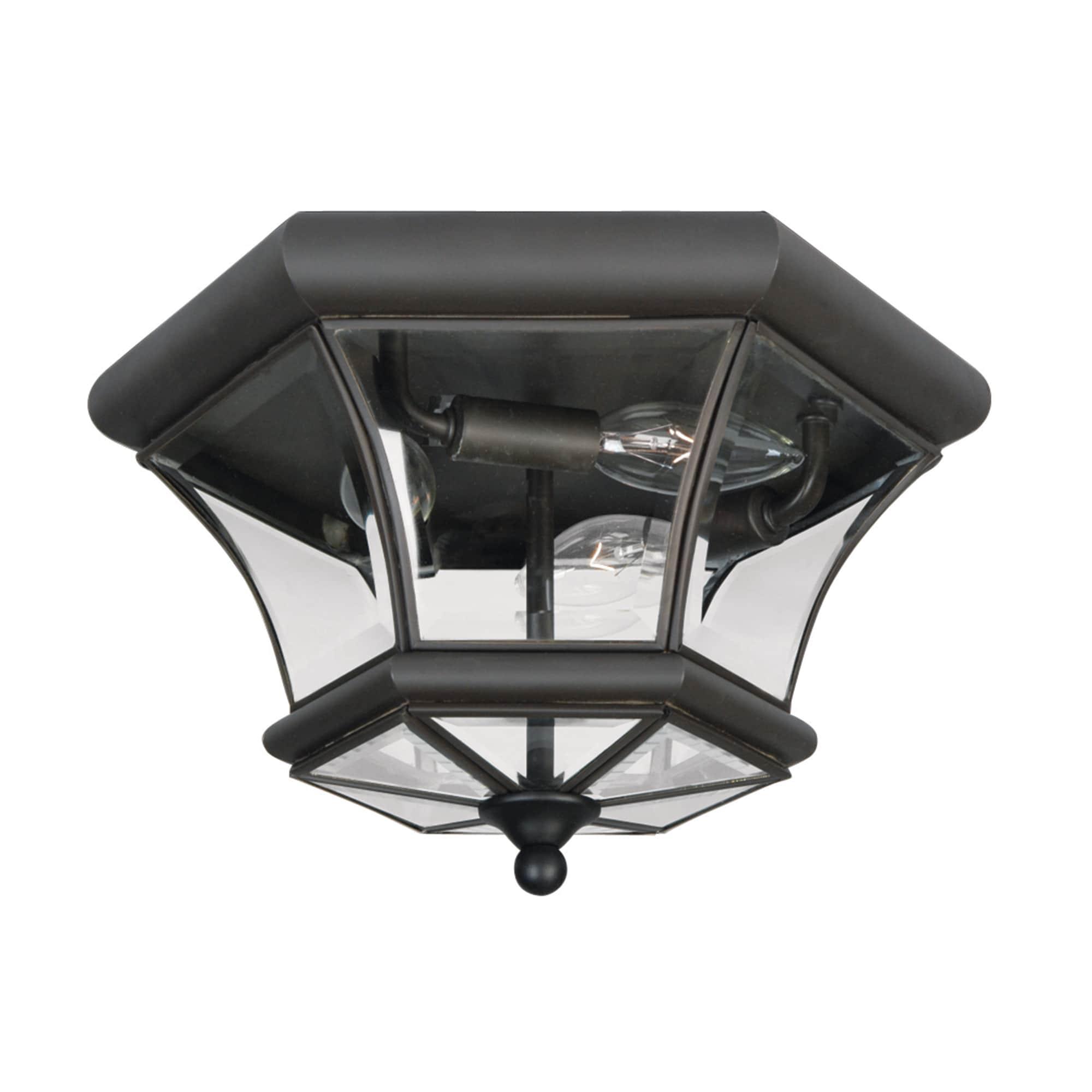 Livex Lighting Monterey/Georgetown 3 - Light Flush Mount in Bronze