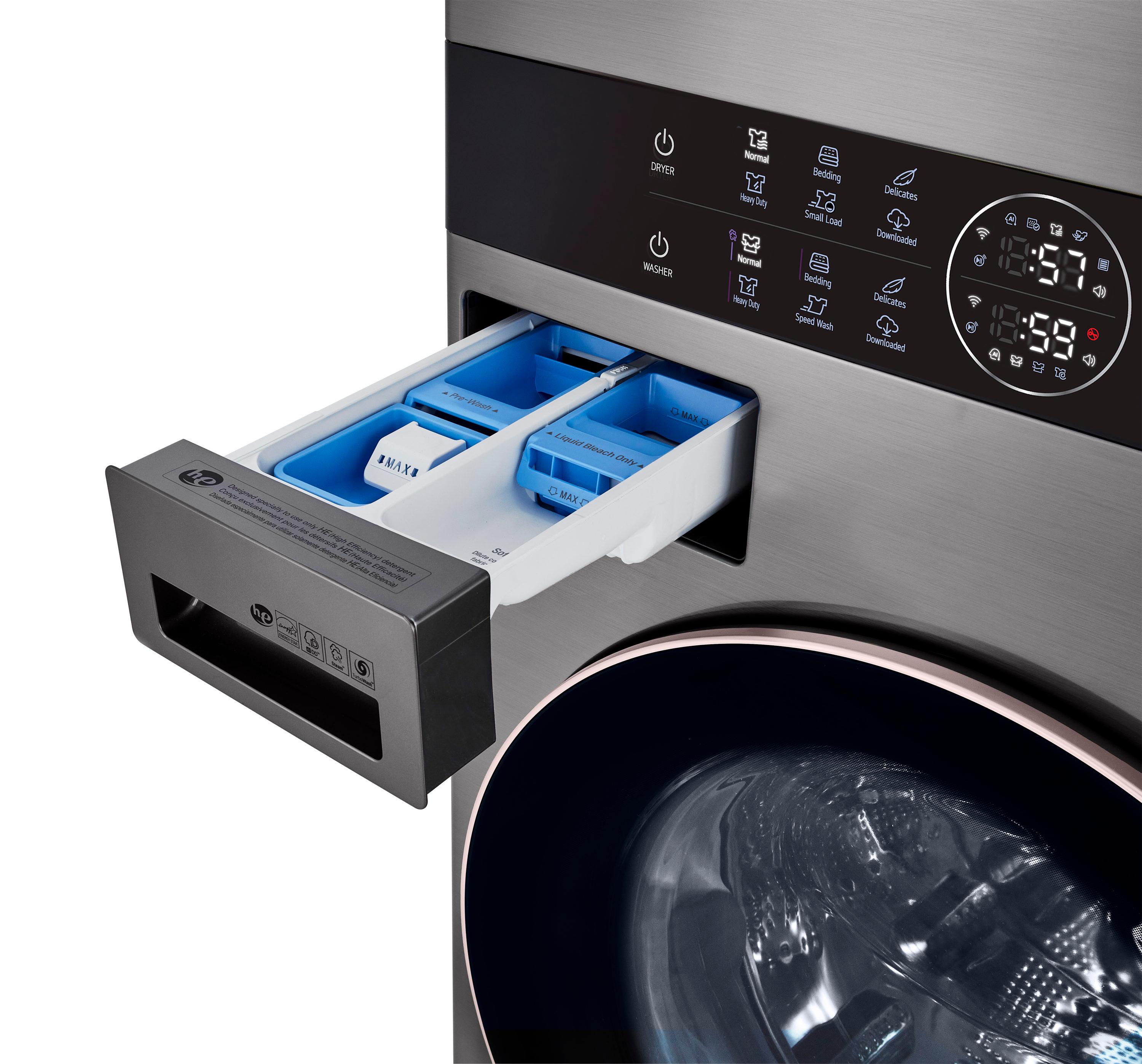 LG LG Single Unit Front Load WashTower with Center Control Washer and 7.4 cu. ft. Electric Dryer, 4.5 cu. ft. WKE100HVA