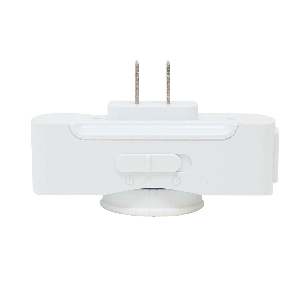 Woods 50101WD Easy-to-use Narrow Style Indoor 24-Hour Mechanical Timer, Single 2-prong (polarized) Outlet, White