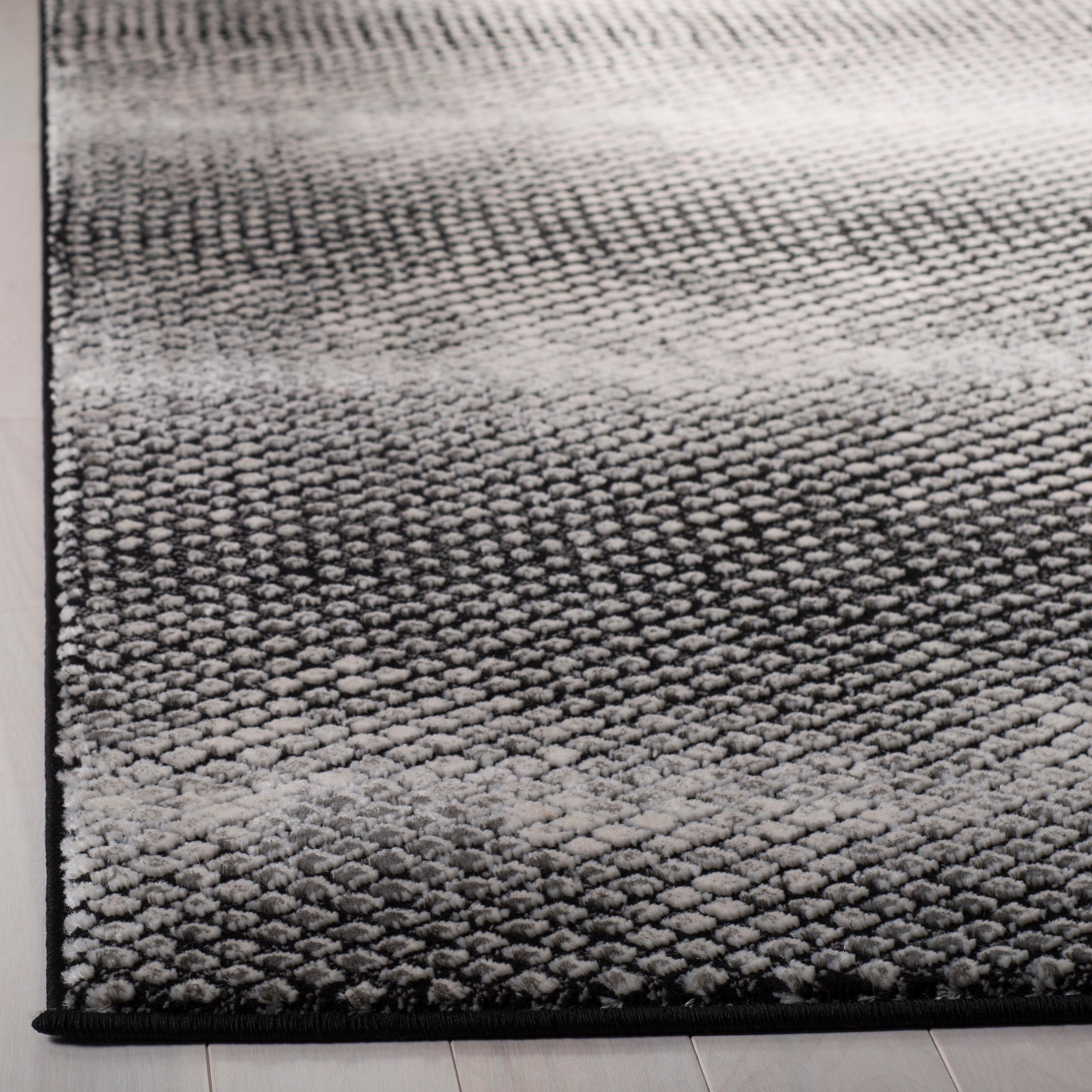 Lurex LUR186 Power Loomed Area Rug - Black/Ivory - 4'x6' - Safavieh