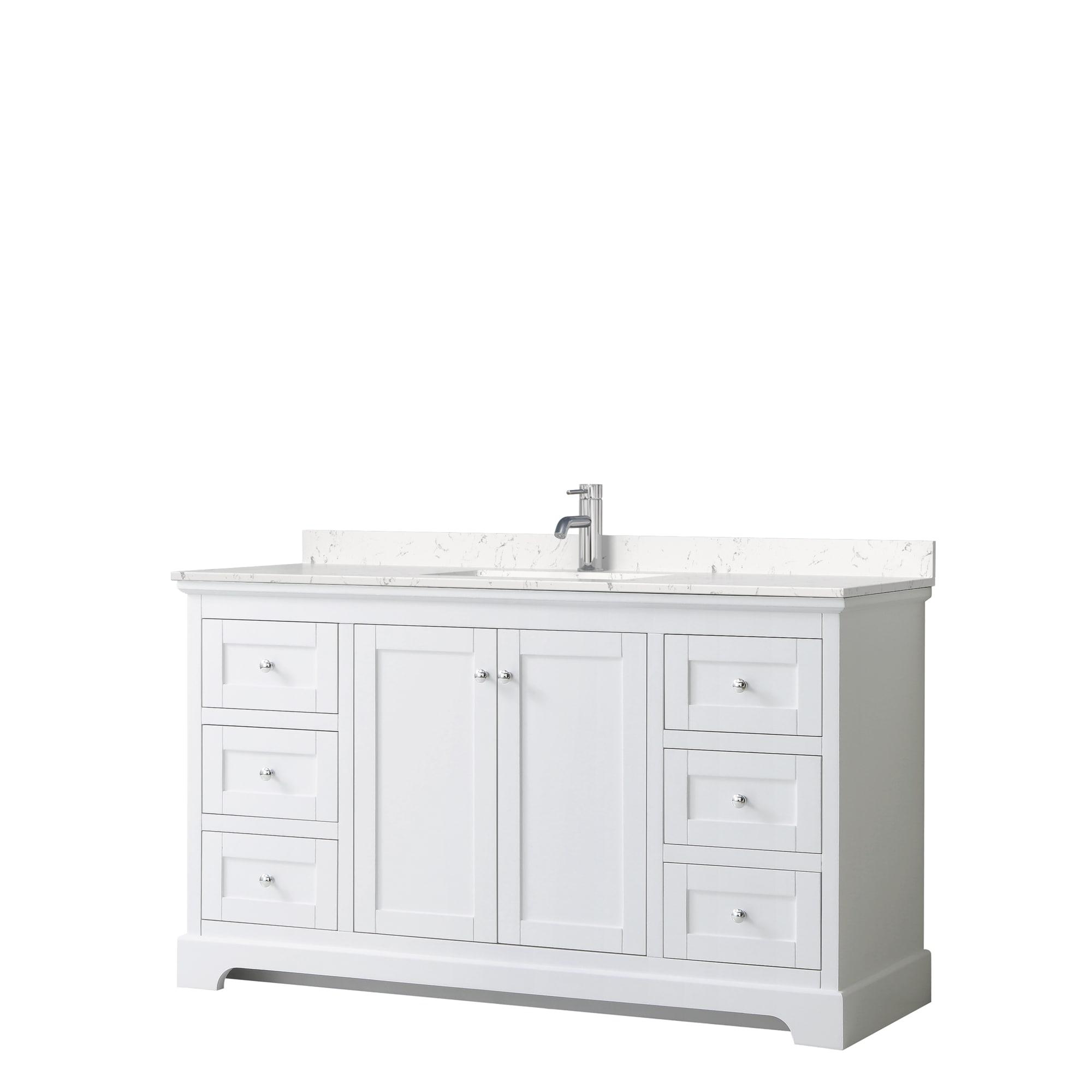 Wyndham Collection Avery 60'' Single Bathroom Vanity with Top