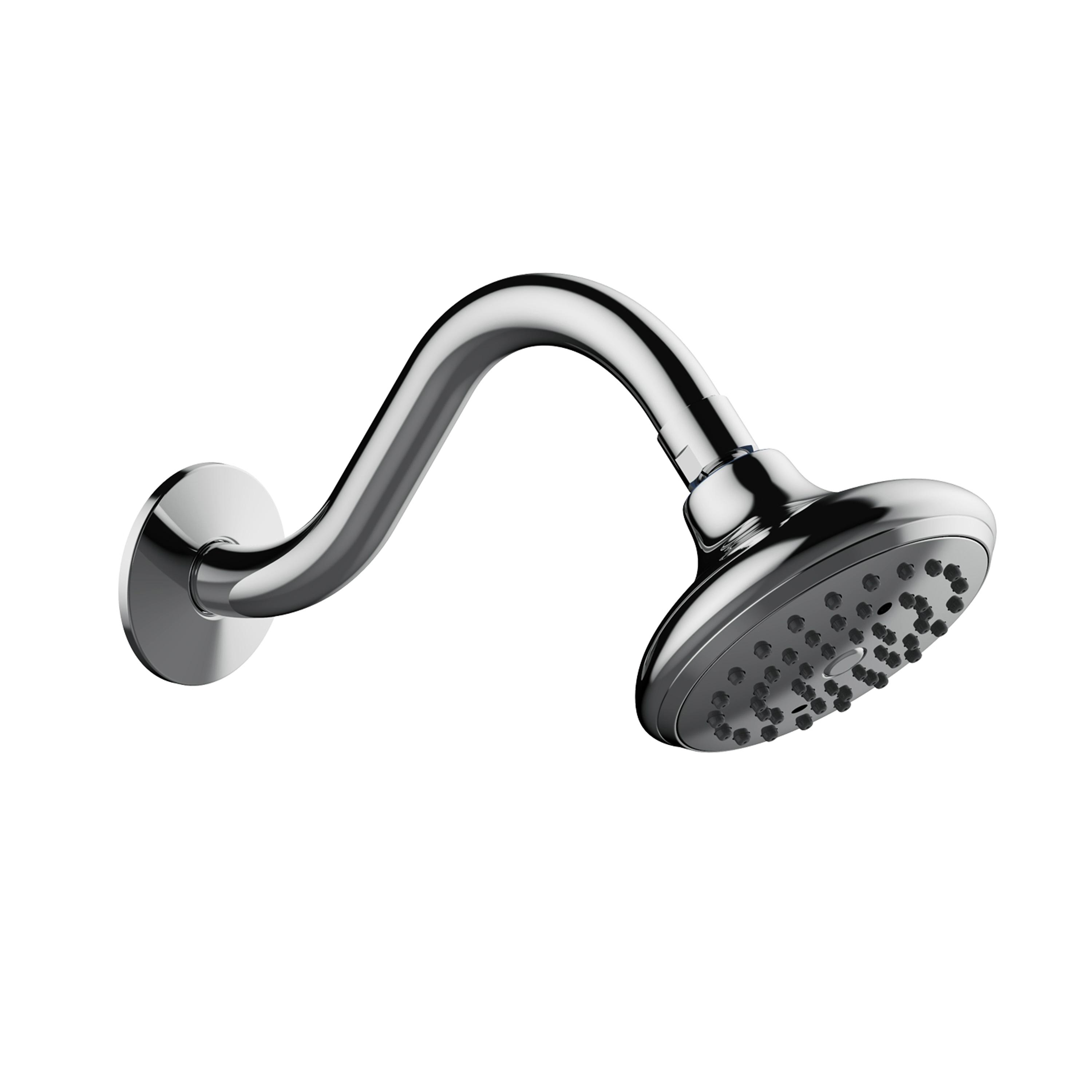 Design House 595694 Oakmont Classic Bath and Shower Trim with Single-Function Shower Head, 2-Handle Faucet and Valve for Bathroom, Polished Chrome