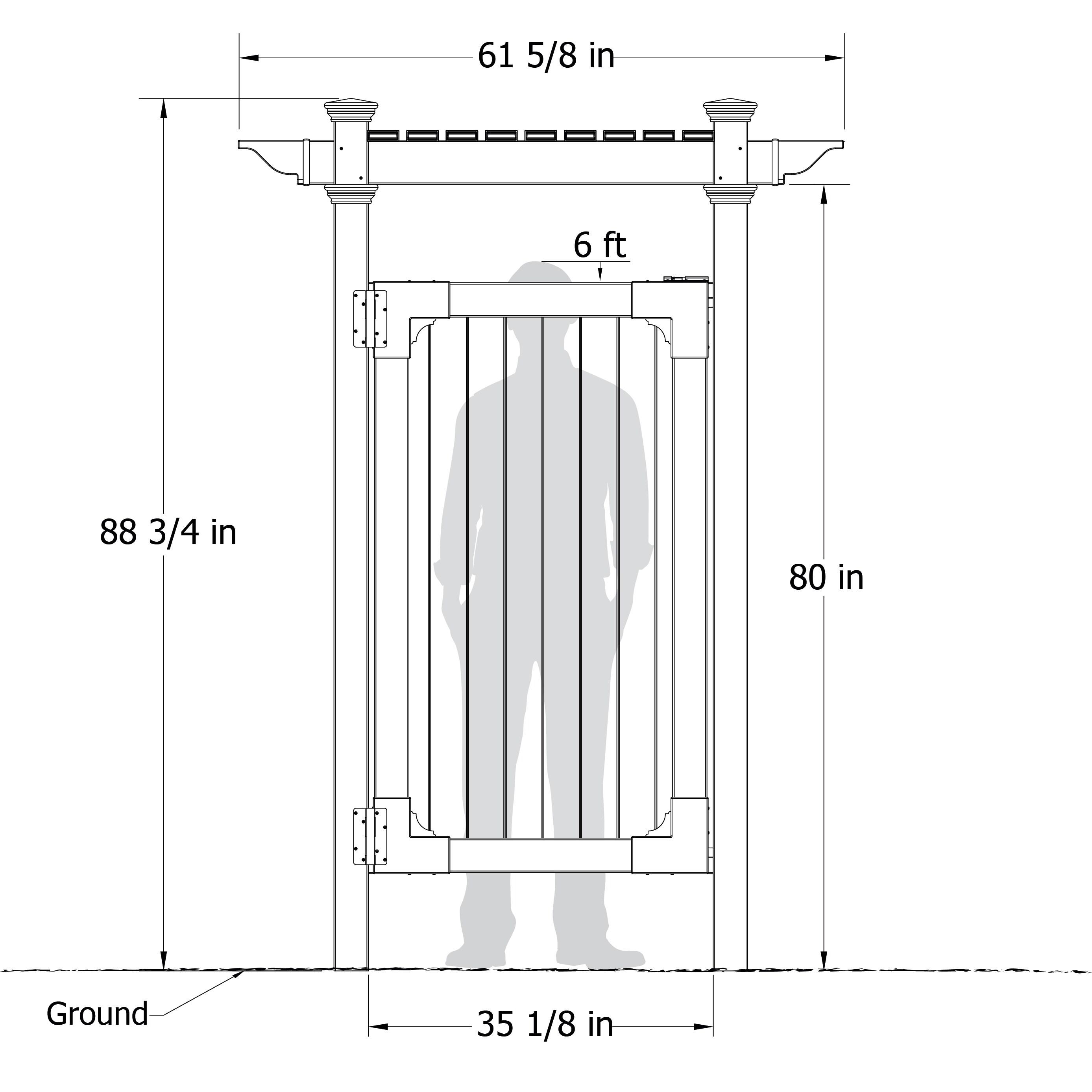 89in White Vinyl Outdoor Shower Enclosure Kit with Door