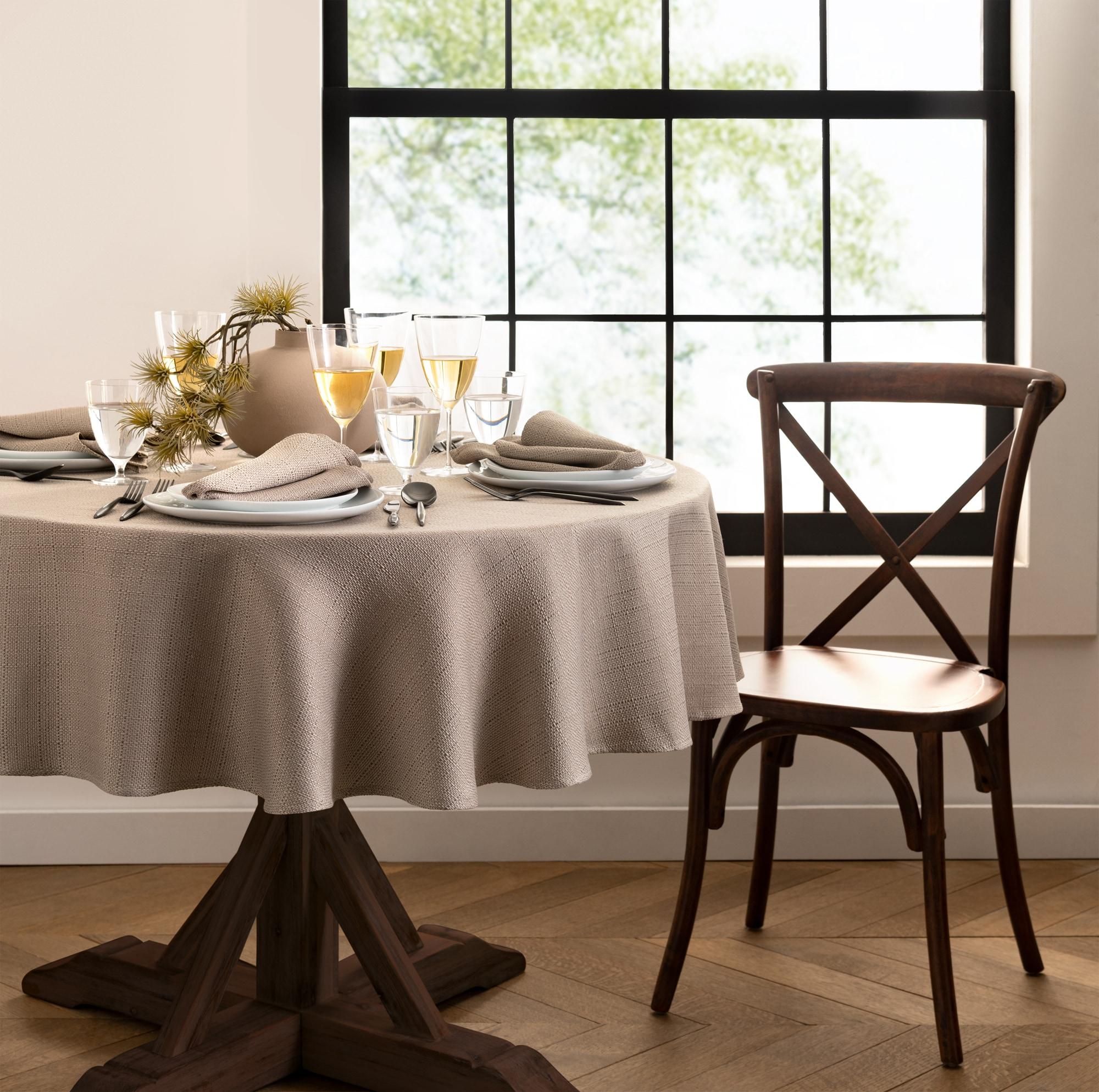 Latitude Run® Avo Solid Texture Water And Stain Resistant Round Tablecloth