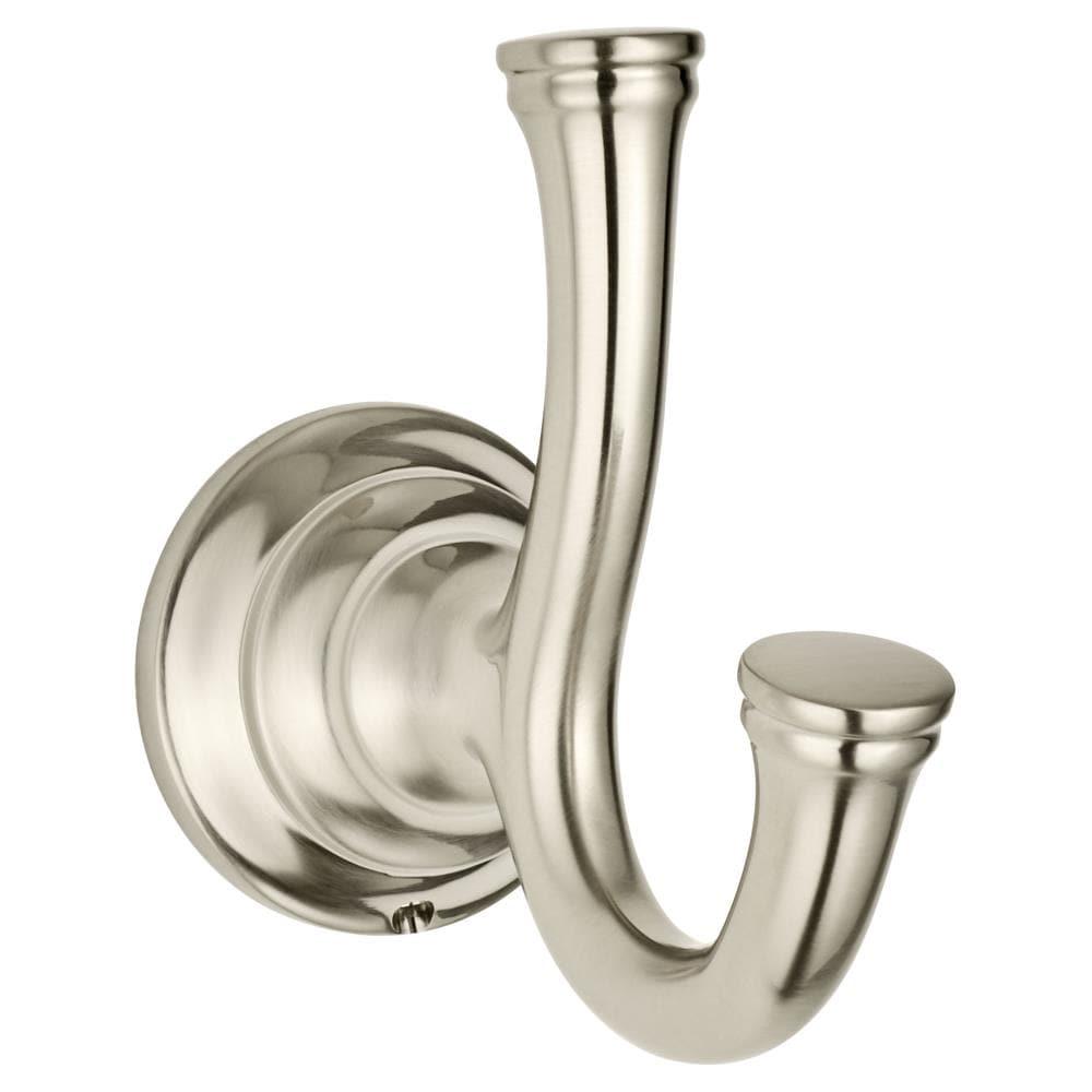 Delancey Brushed Nickel Double Robe Hook