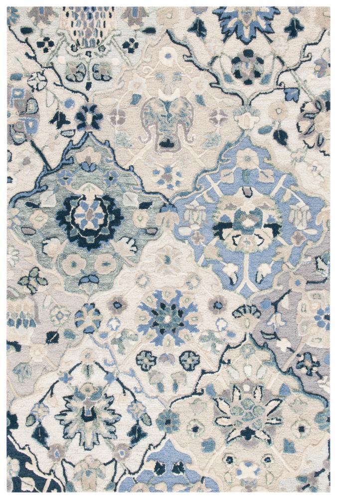 Glamour GLM622 Hand Tufted Area Rug - Beige/Blue - 4'x6' - Safavieh.