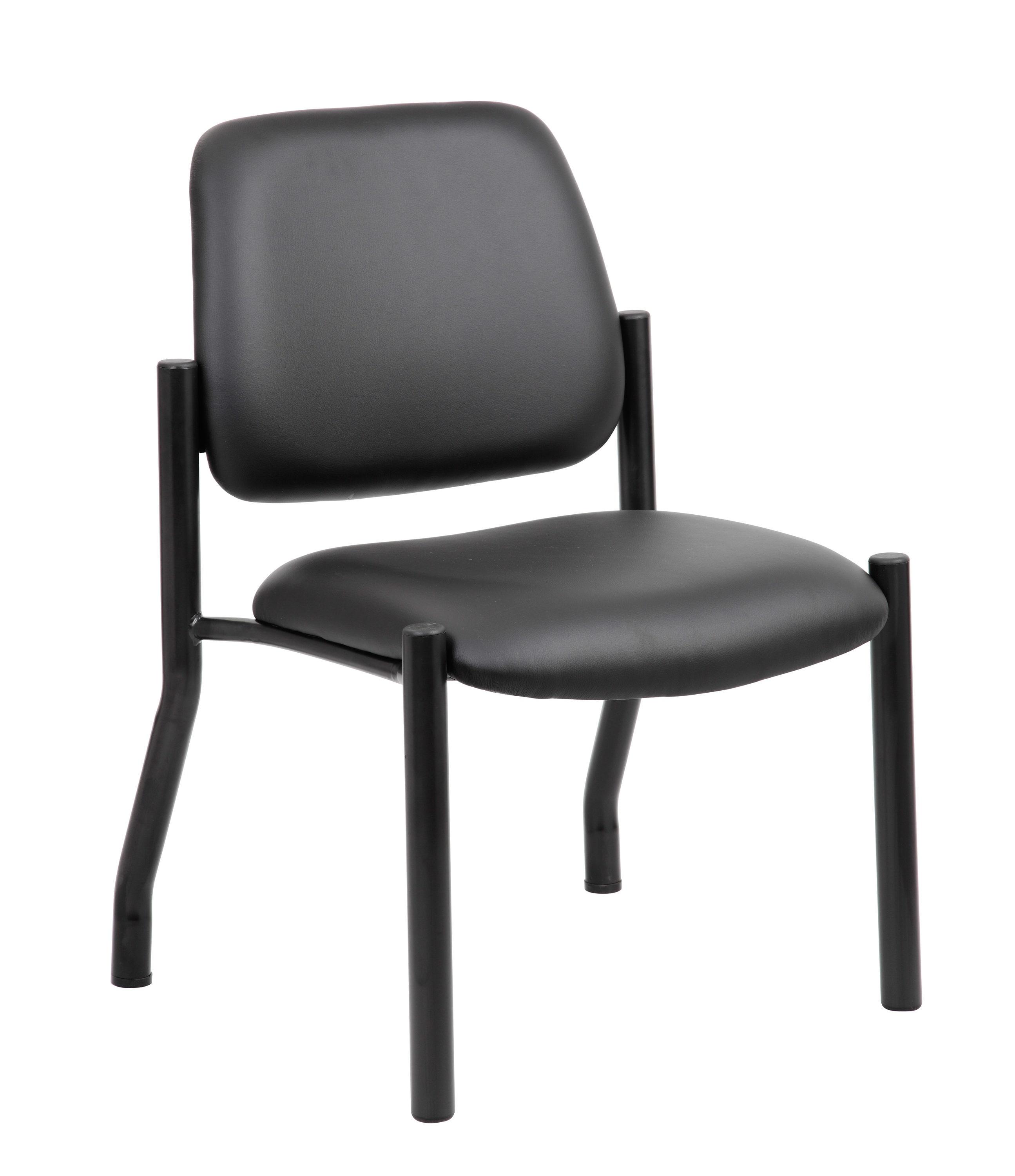 300lbs Weight Capacity Guest Chair Antimicrobial Black - Boss Office Products